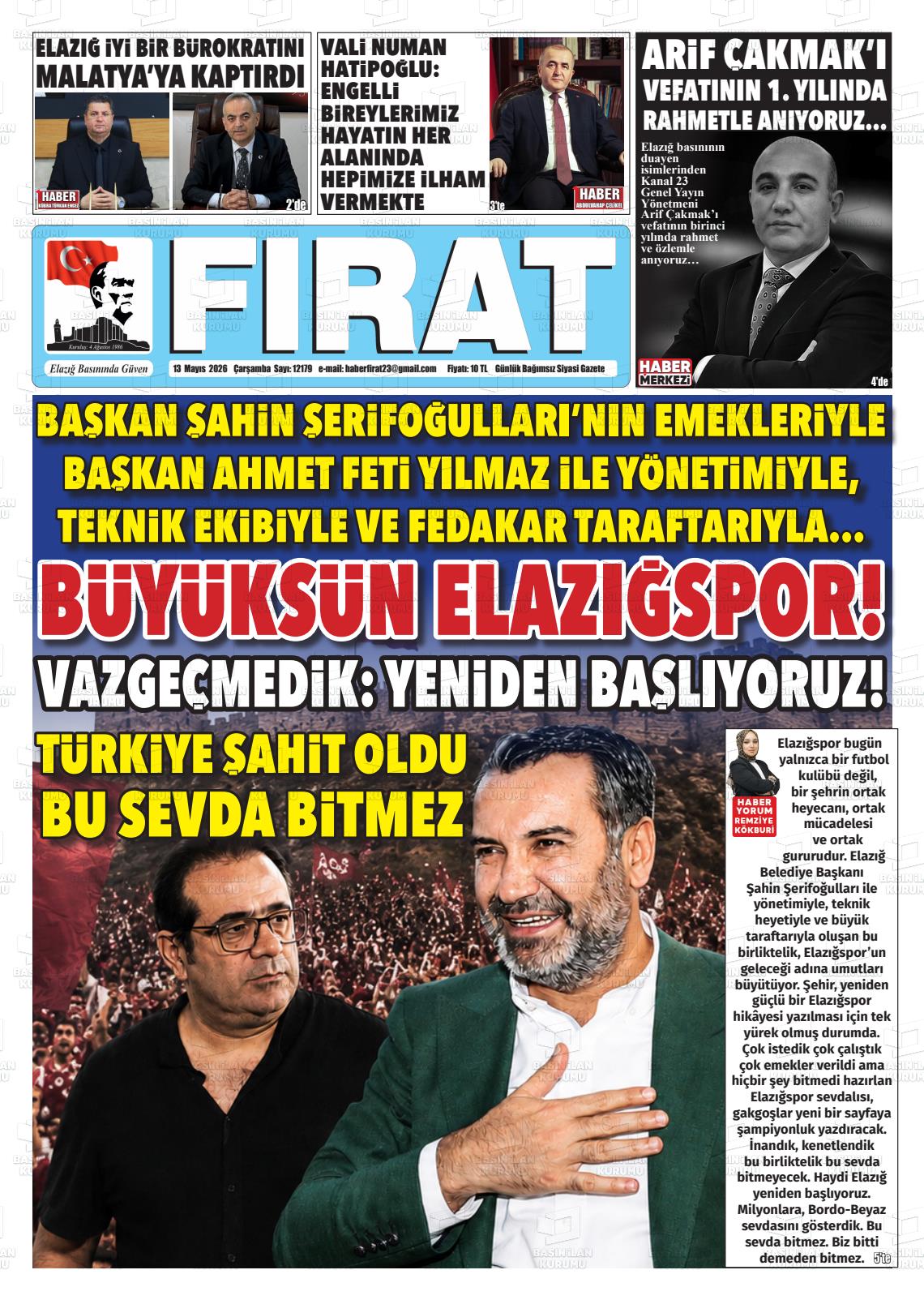 Elazig Firatgazetesi 13.05.2026