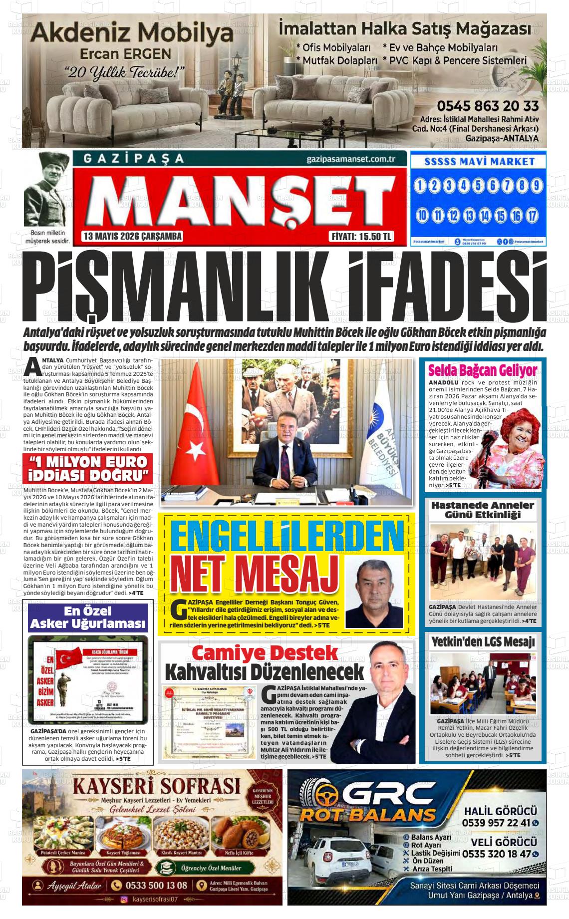 Antalya Gazipasamanset 13.05.2026