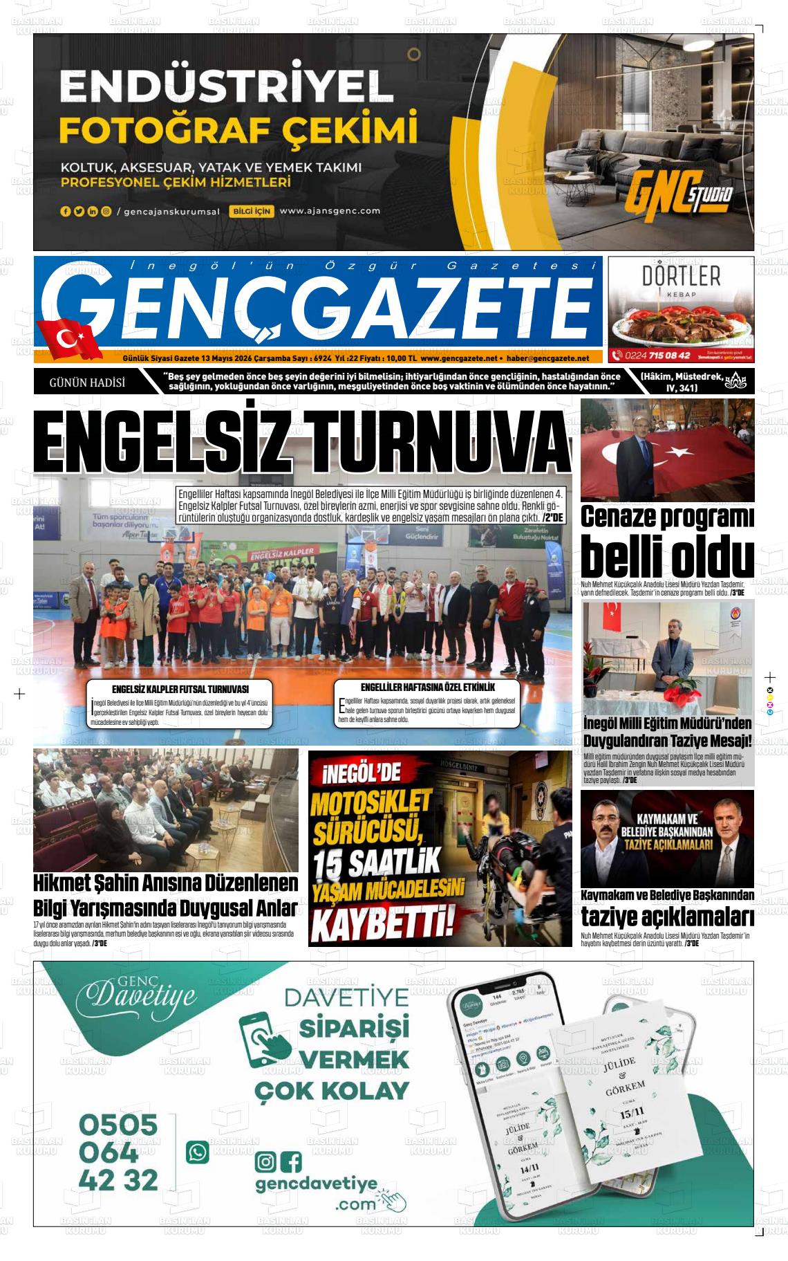 Bursa Gencgazete 13.05.2026