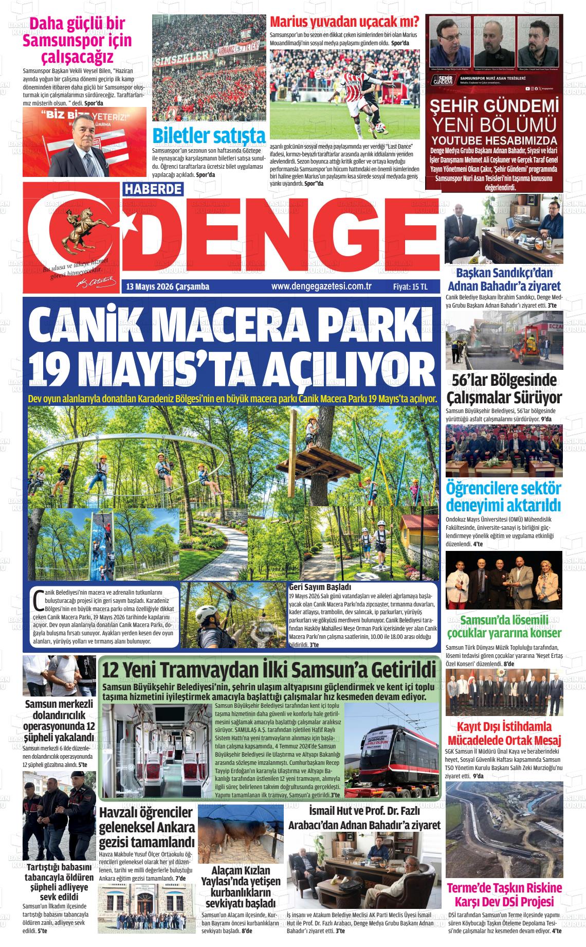 Samsun Haberdedenge 13.05.2026