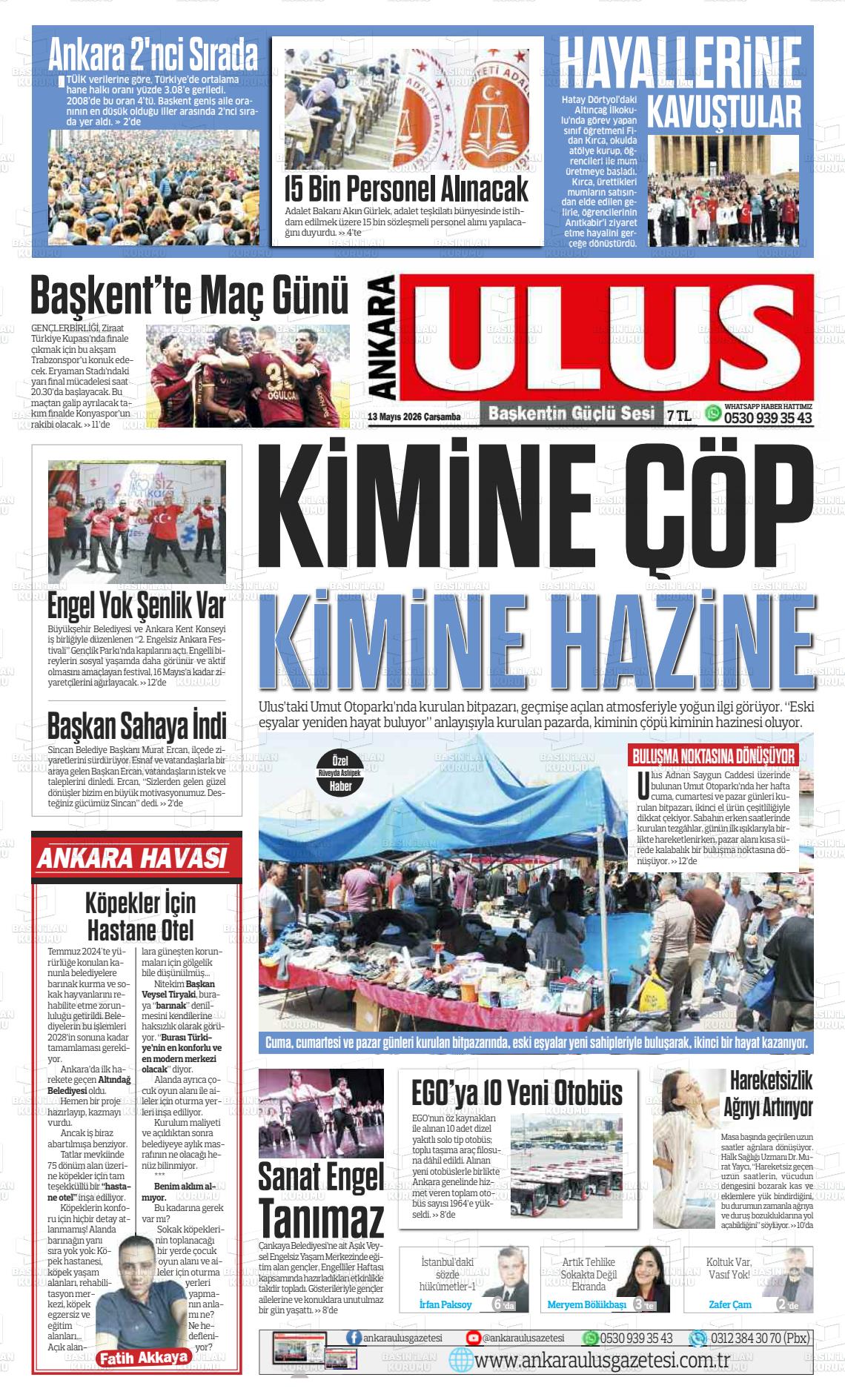 Ankara Habervaktim 13.05.2026