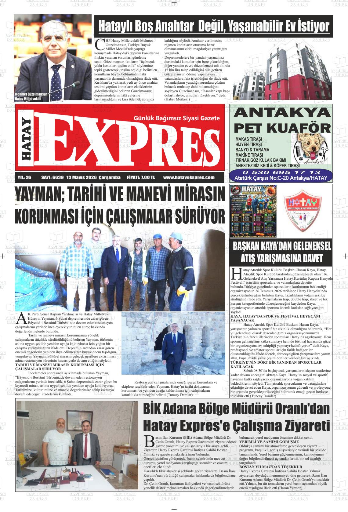 Hatay Expres 13.05.2026