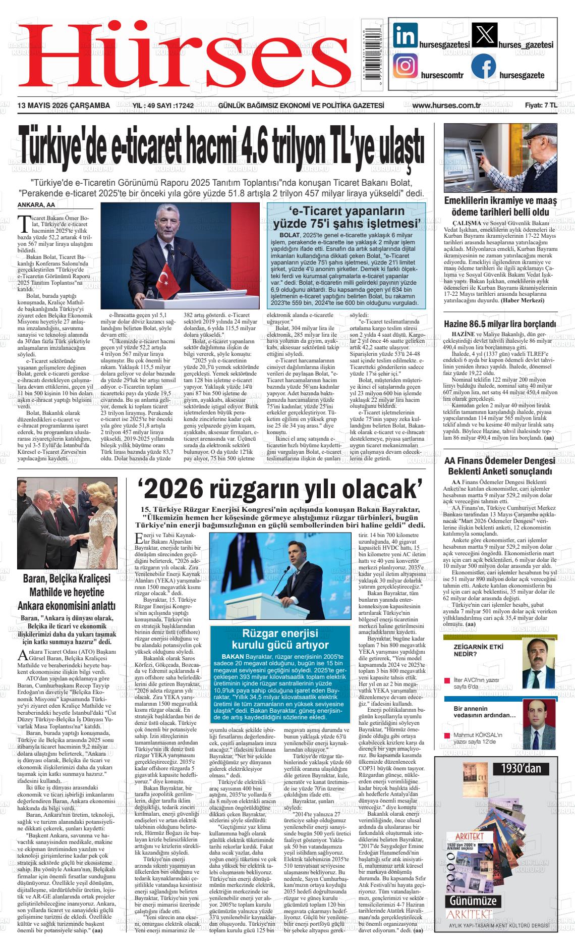 Hürses Gazetesi 13.05.2026