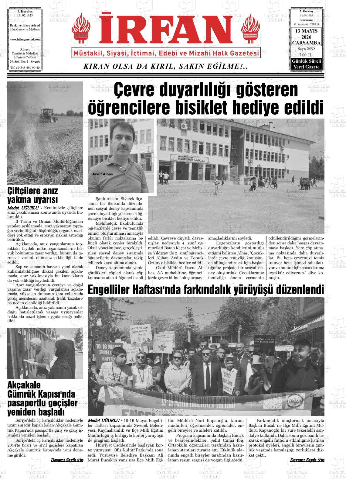 Sanliurfa Irfan 13.05.2026