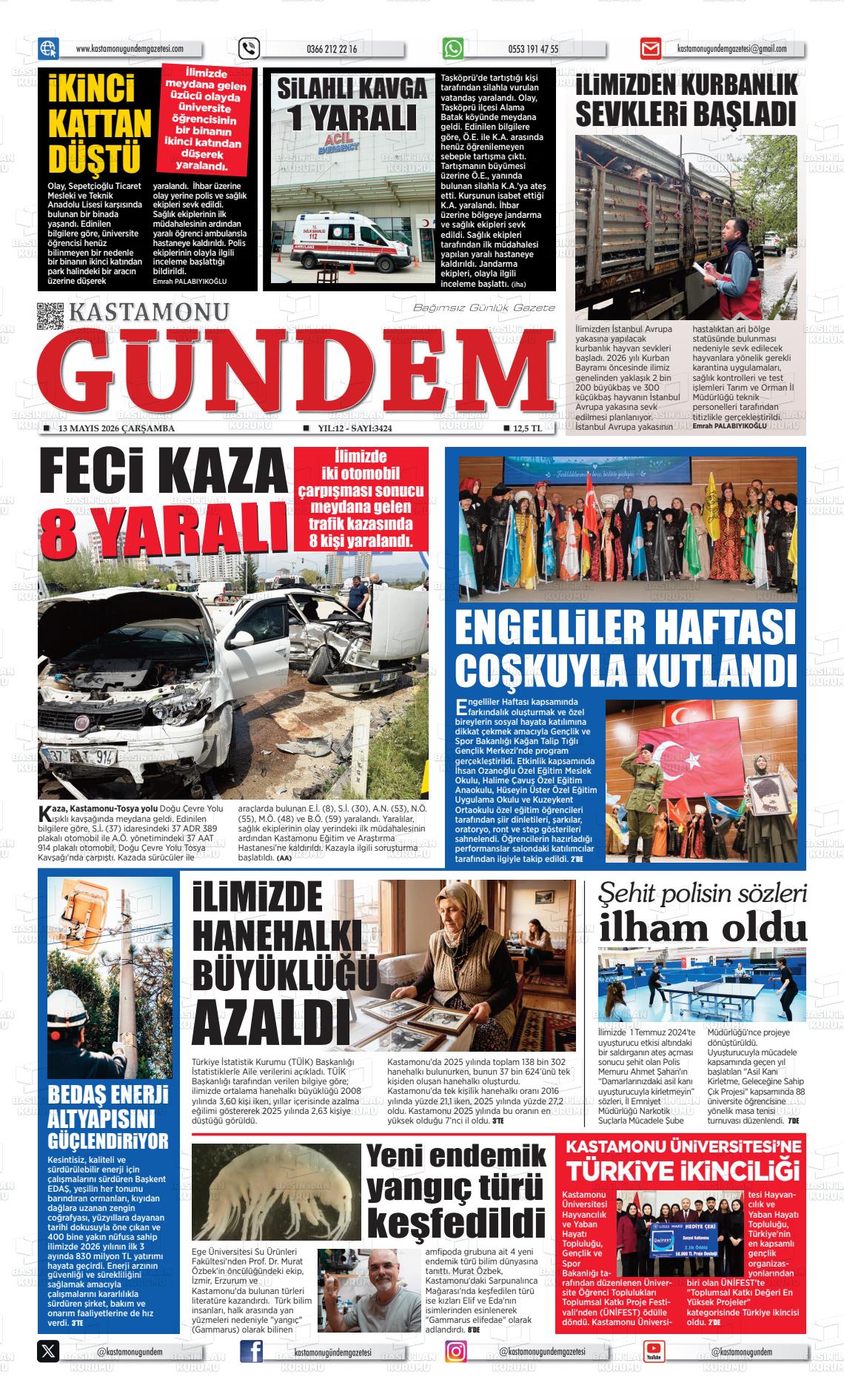 Kastamonu Gundem 13.05.2026