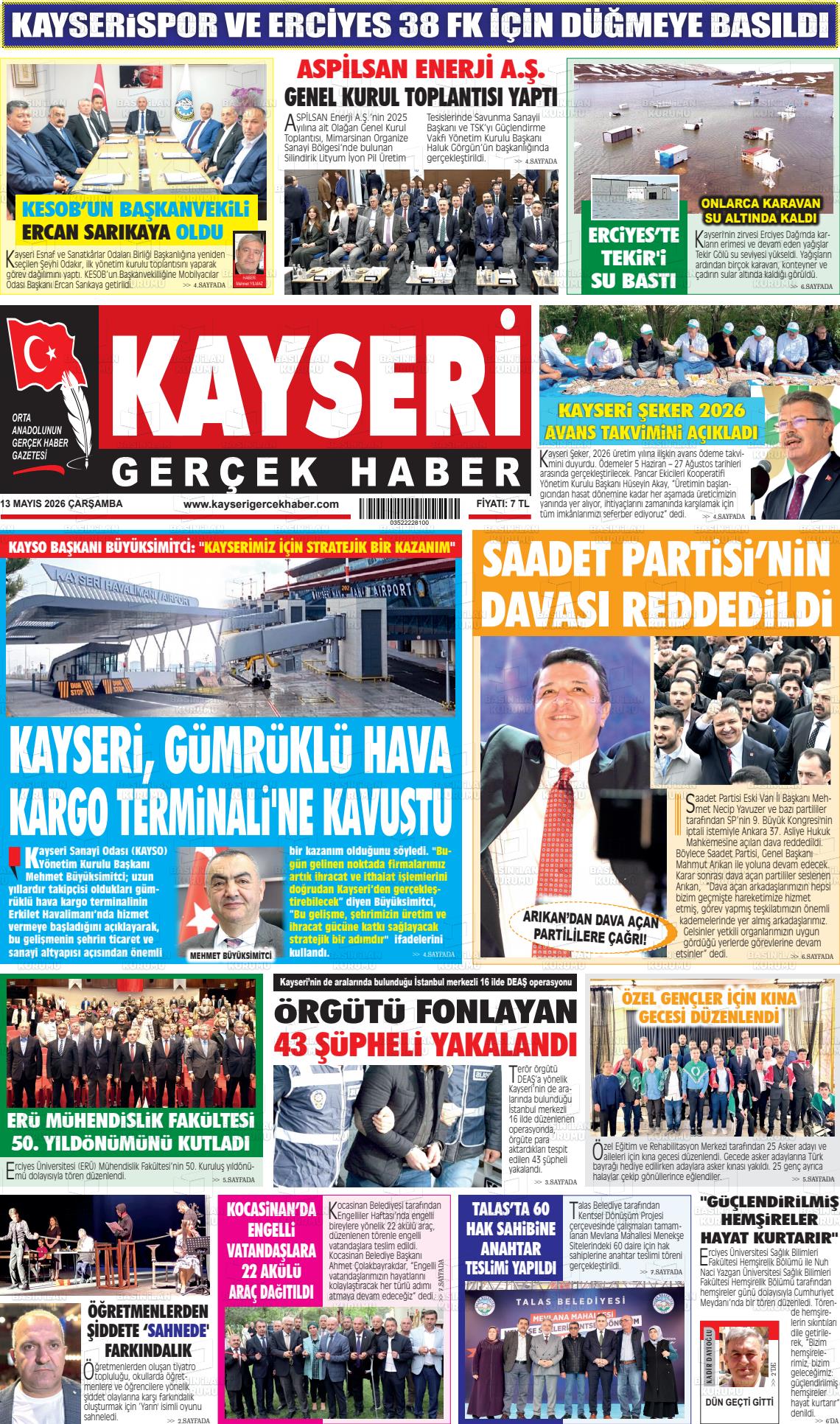 Kayseri Starhaber 13.05.2026