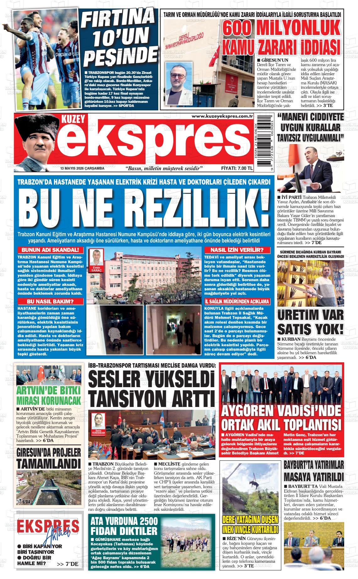 Trabzon Kuzeyekspres 13.05.2026