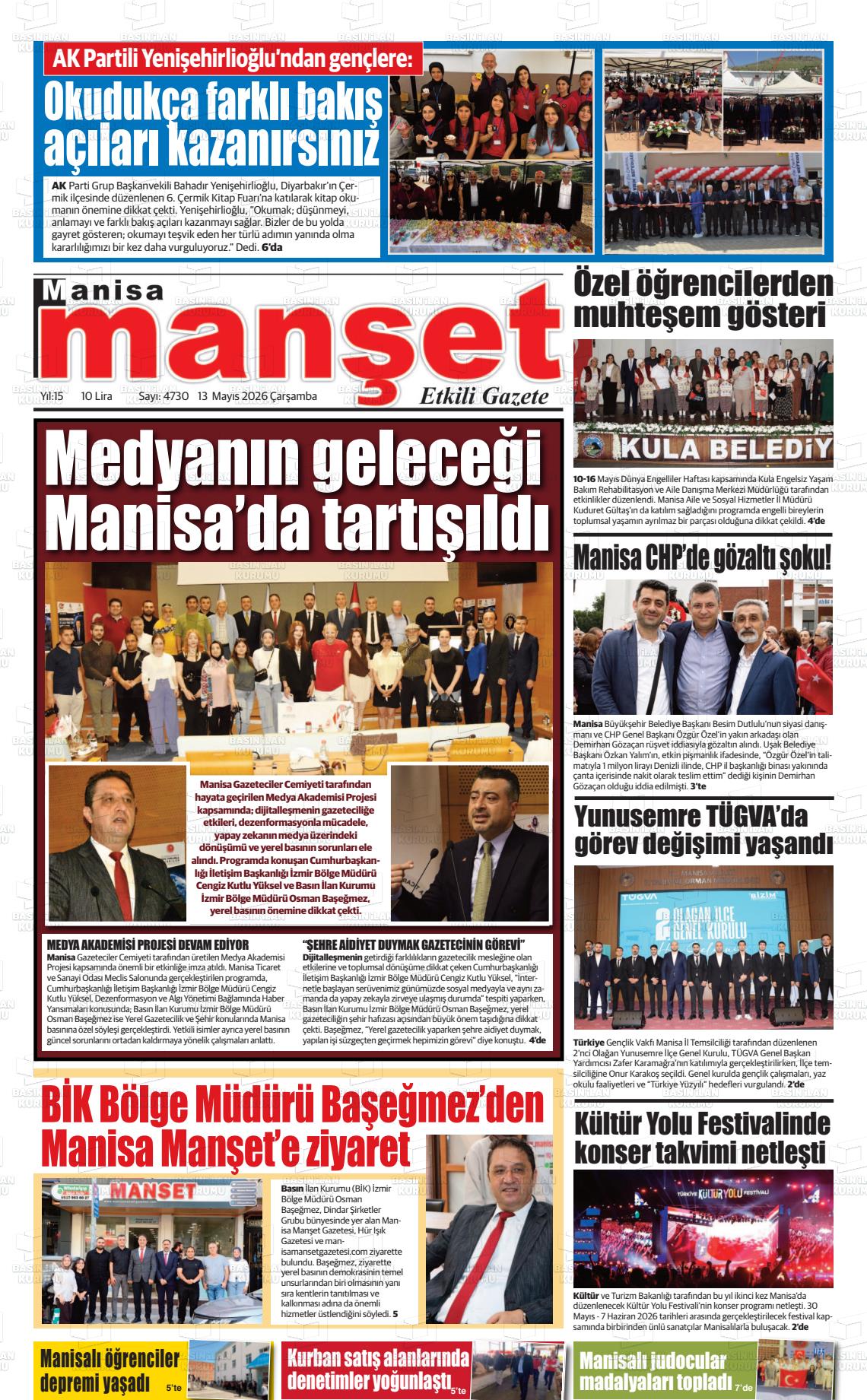 Manisa Manset 13.05.2026