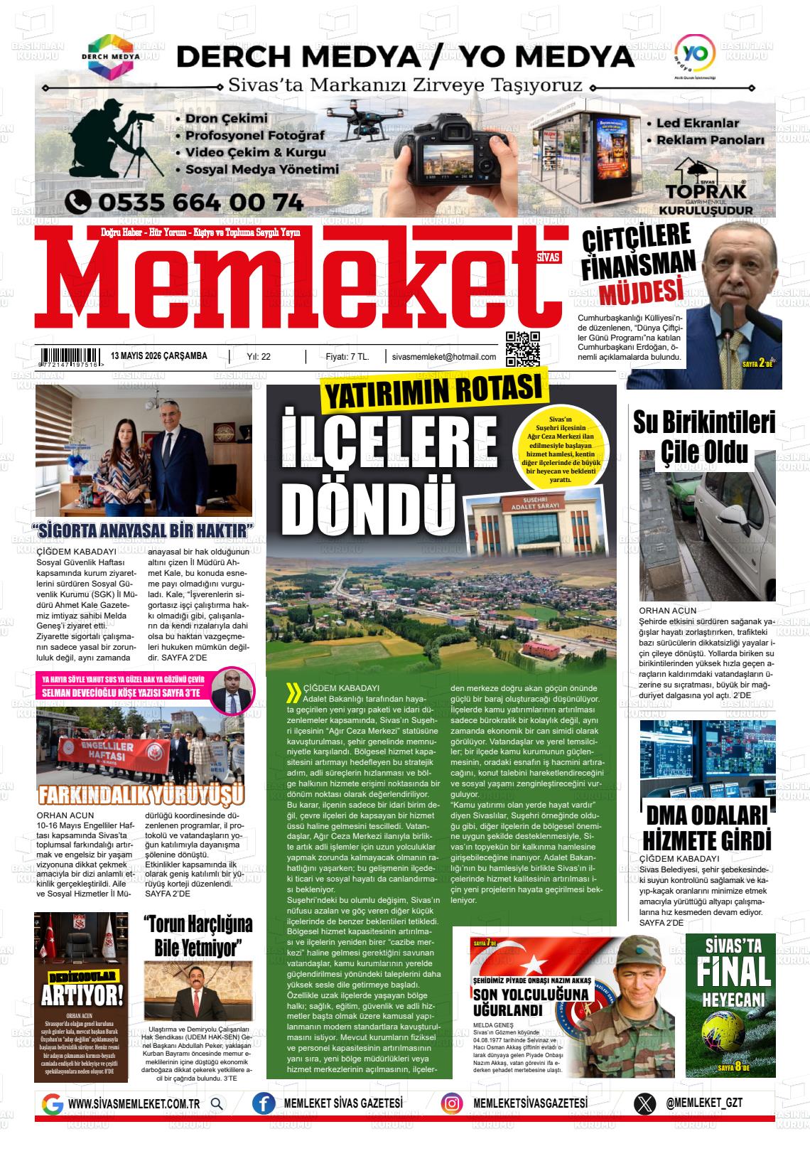 Sivas Memleket 13.05.2026