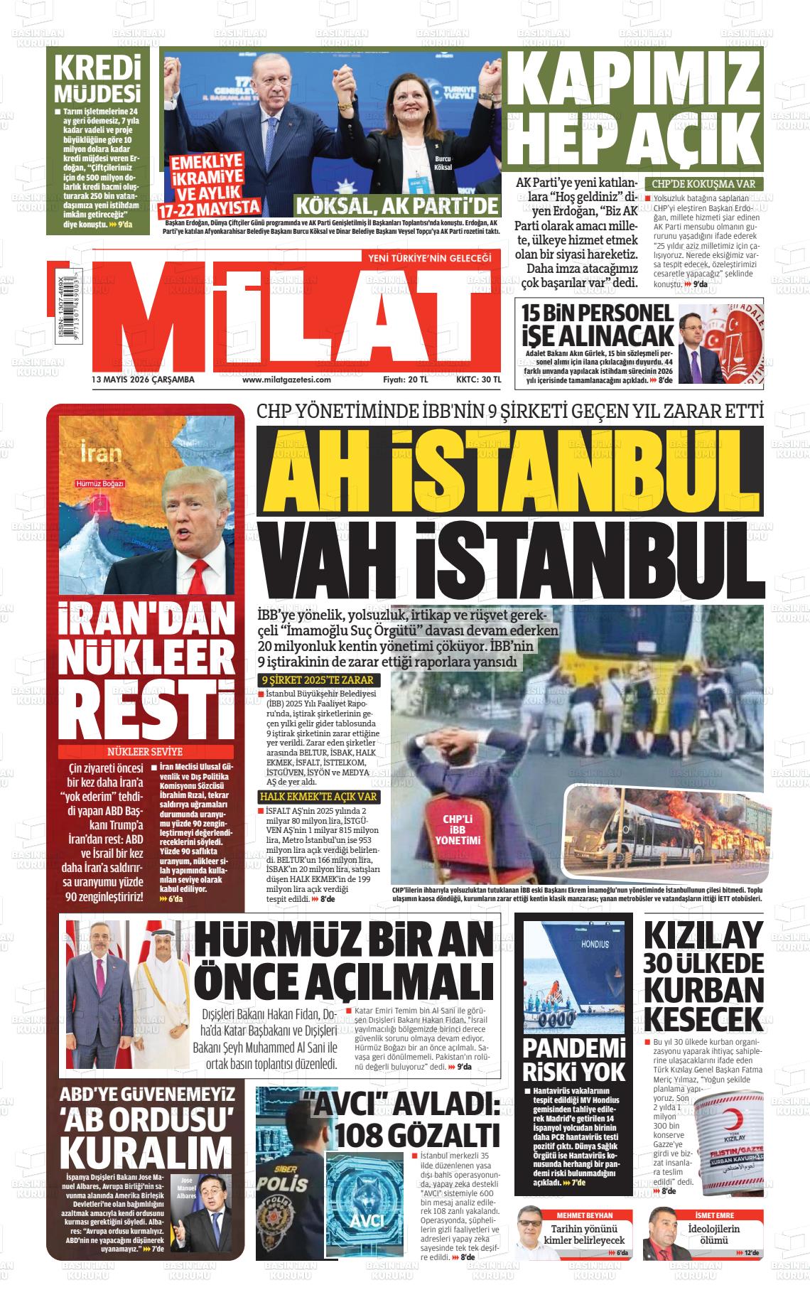 Milat Gazetesi 13.05.2026