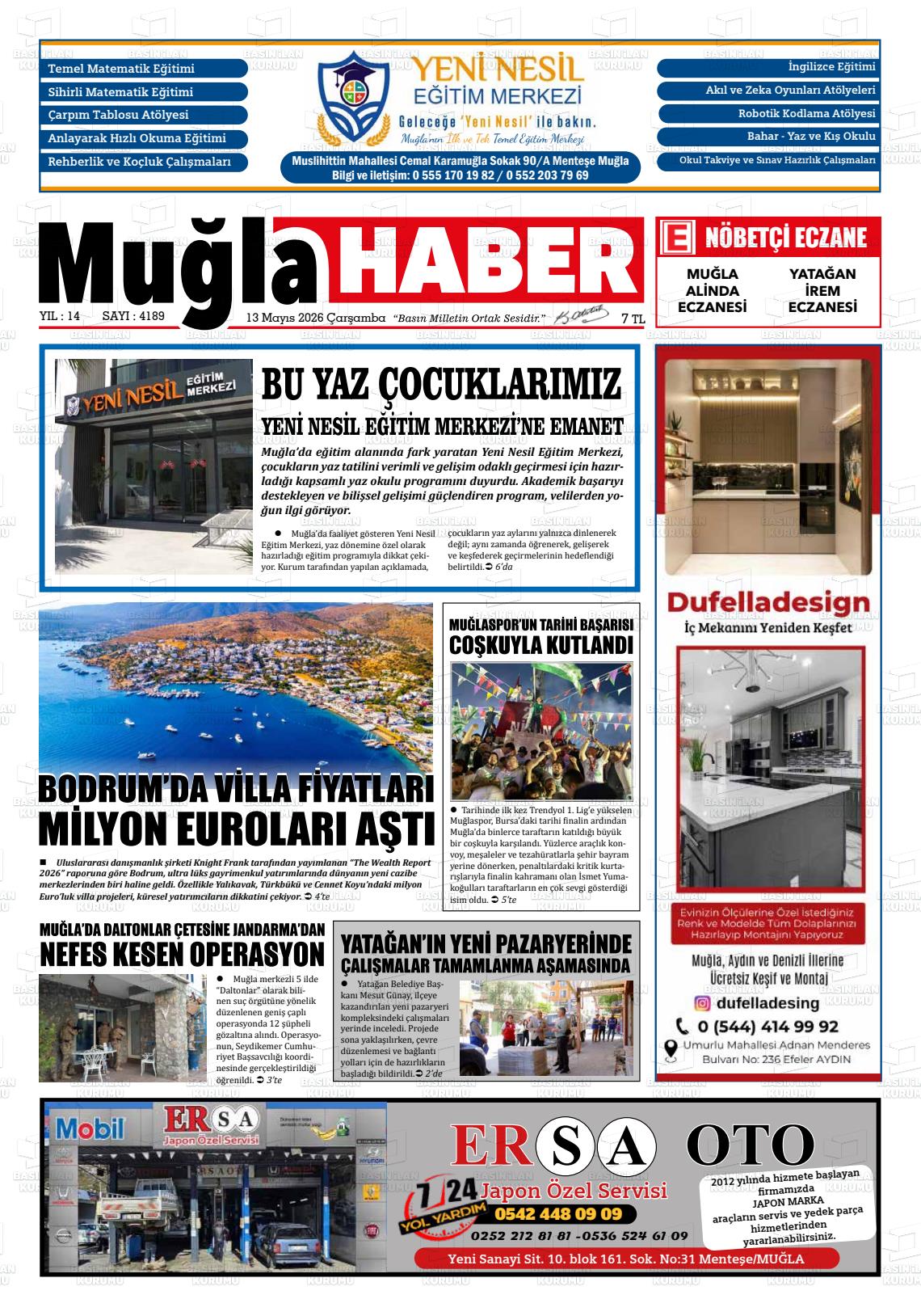 Mugla Haber 13.05.2026