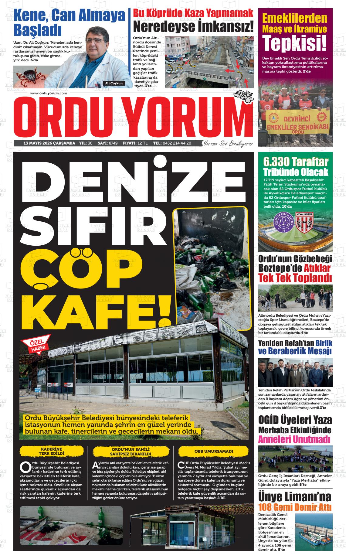 Ordu Yorum 13.05.2026