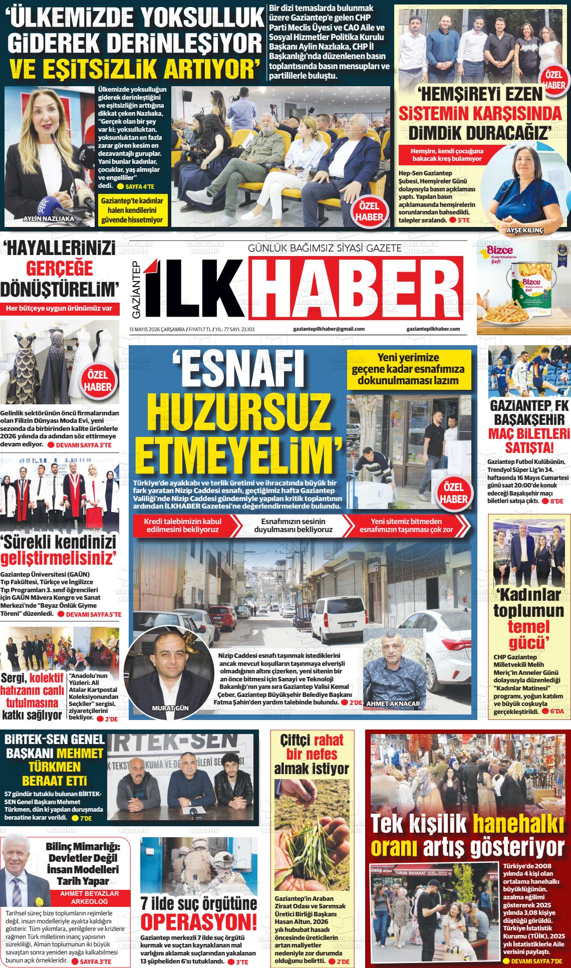 Sabah(gaziantep) 13.05.2026
