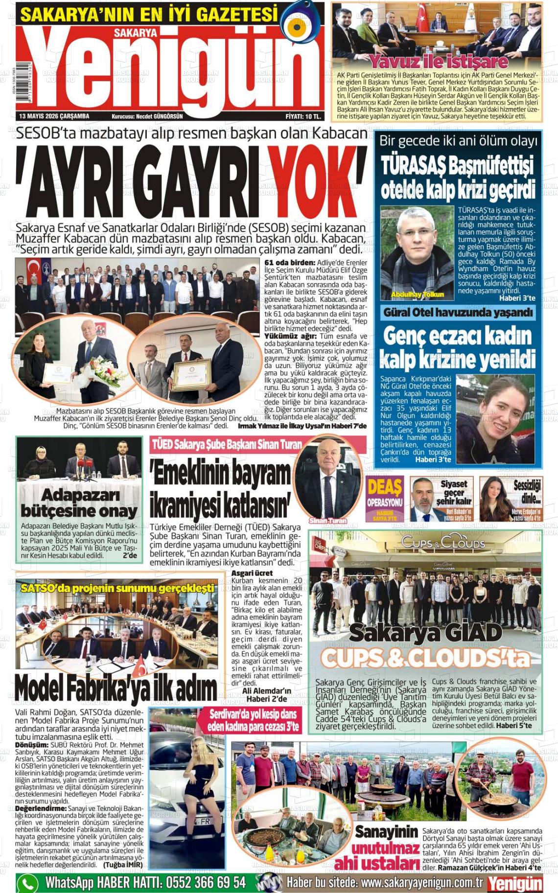 Sakarya Yenigun 13.05.2026