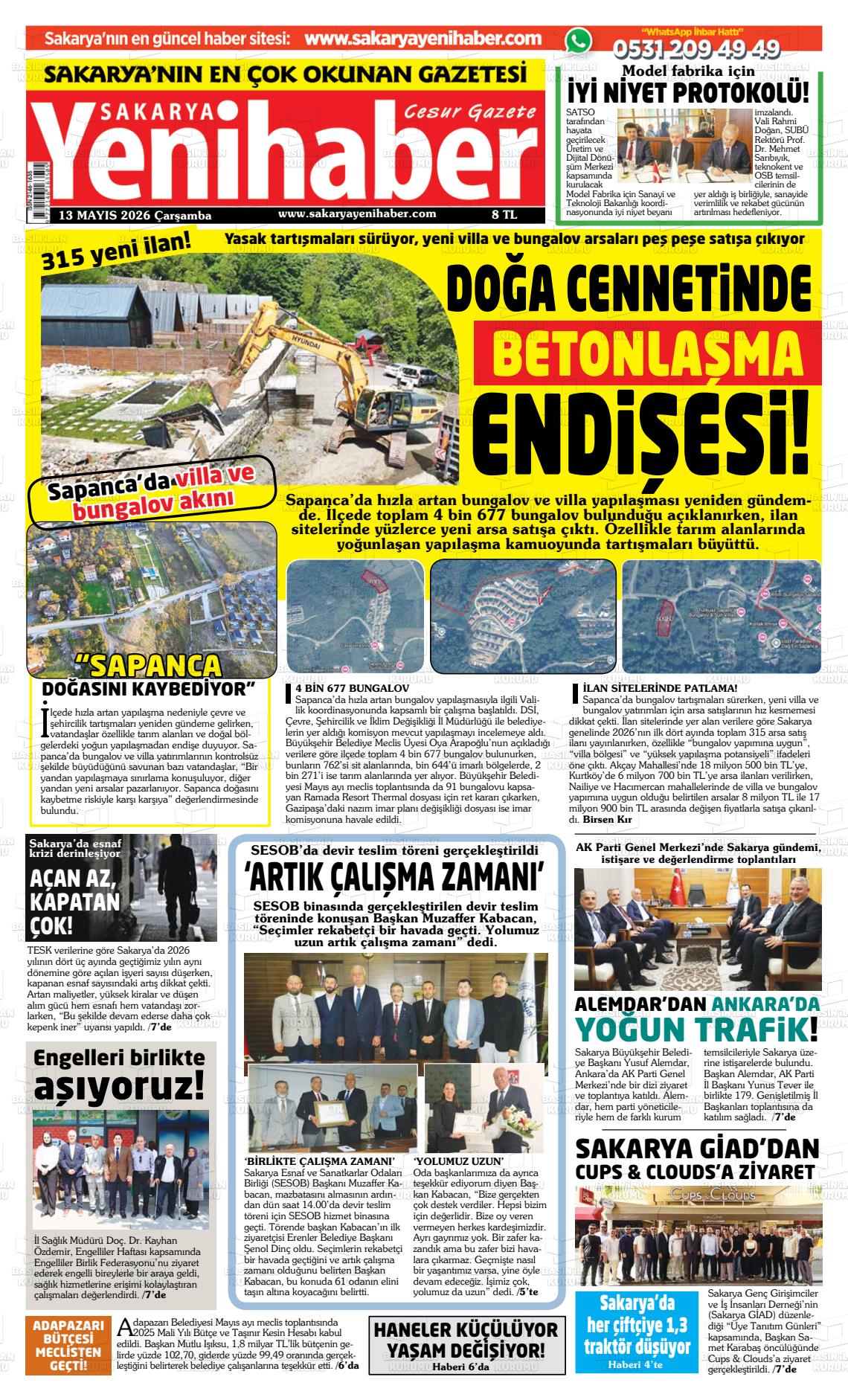 Sakarya Yenihaber 13.05.2026