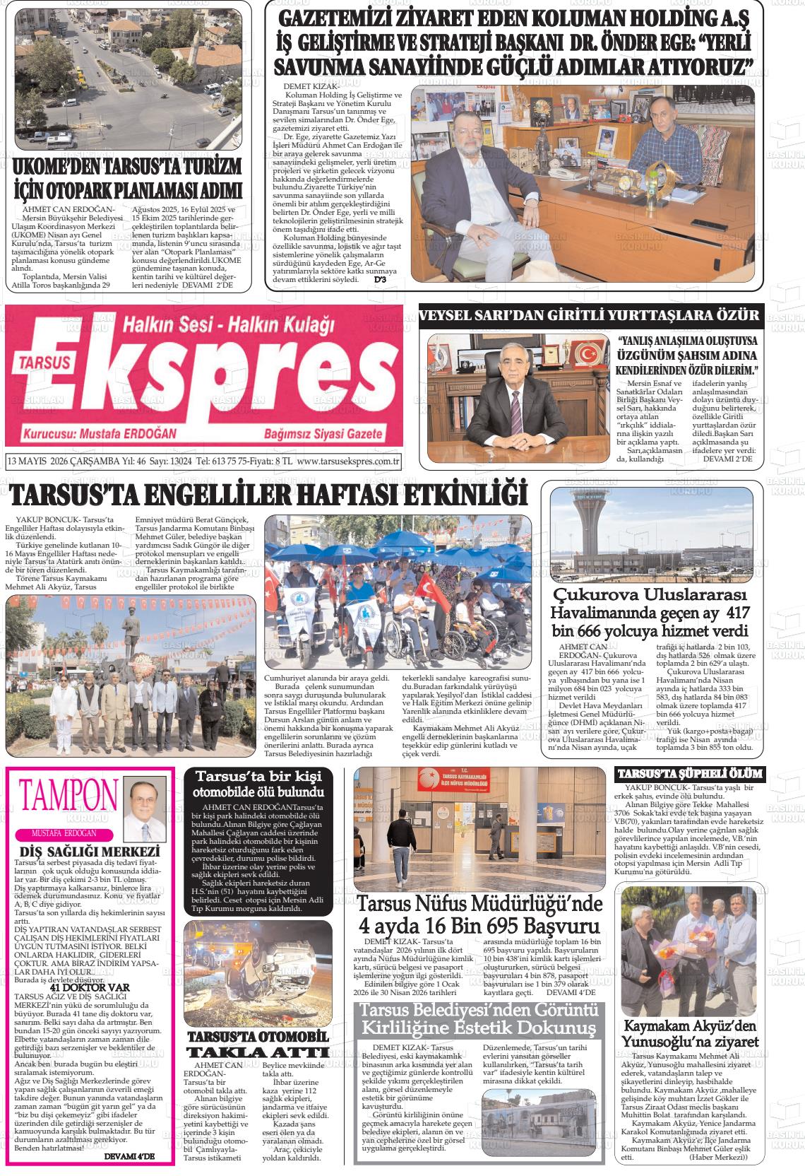 Mersin Tarsusekspres 13.05.2026