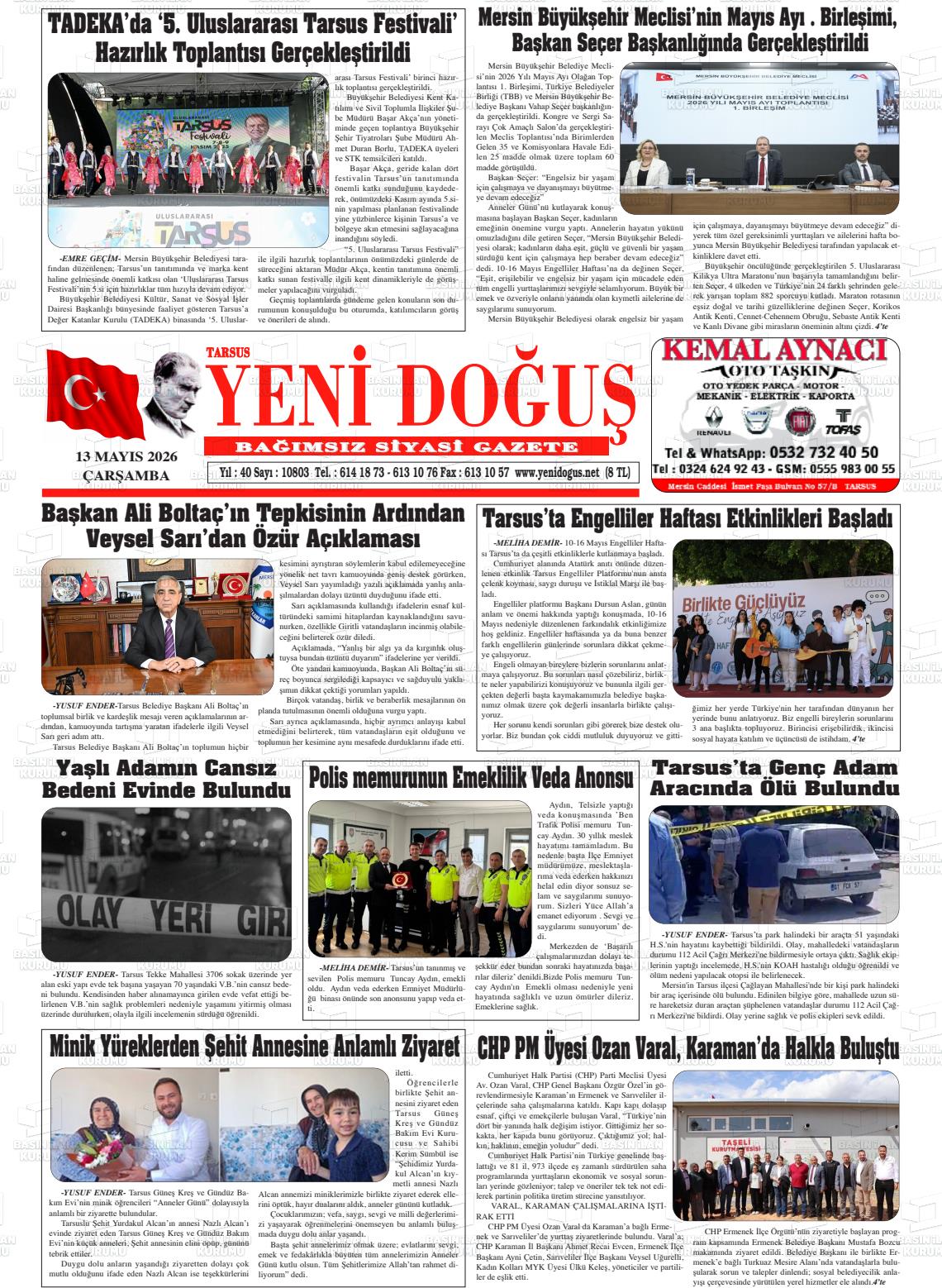 Mersin Tarsusyenidogus 13.05.2026