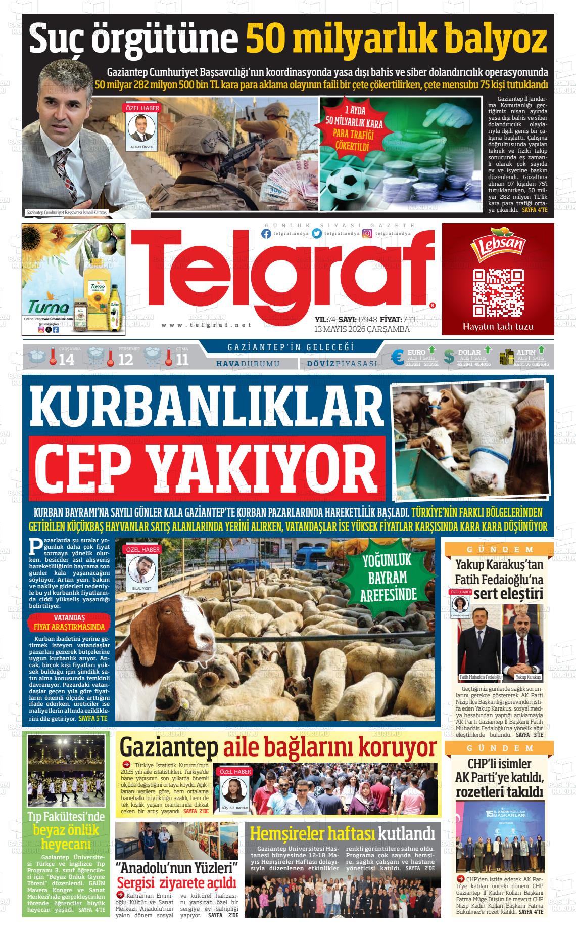 Gaziantep Telgraf 13.05.2026