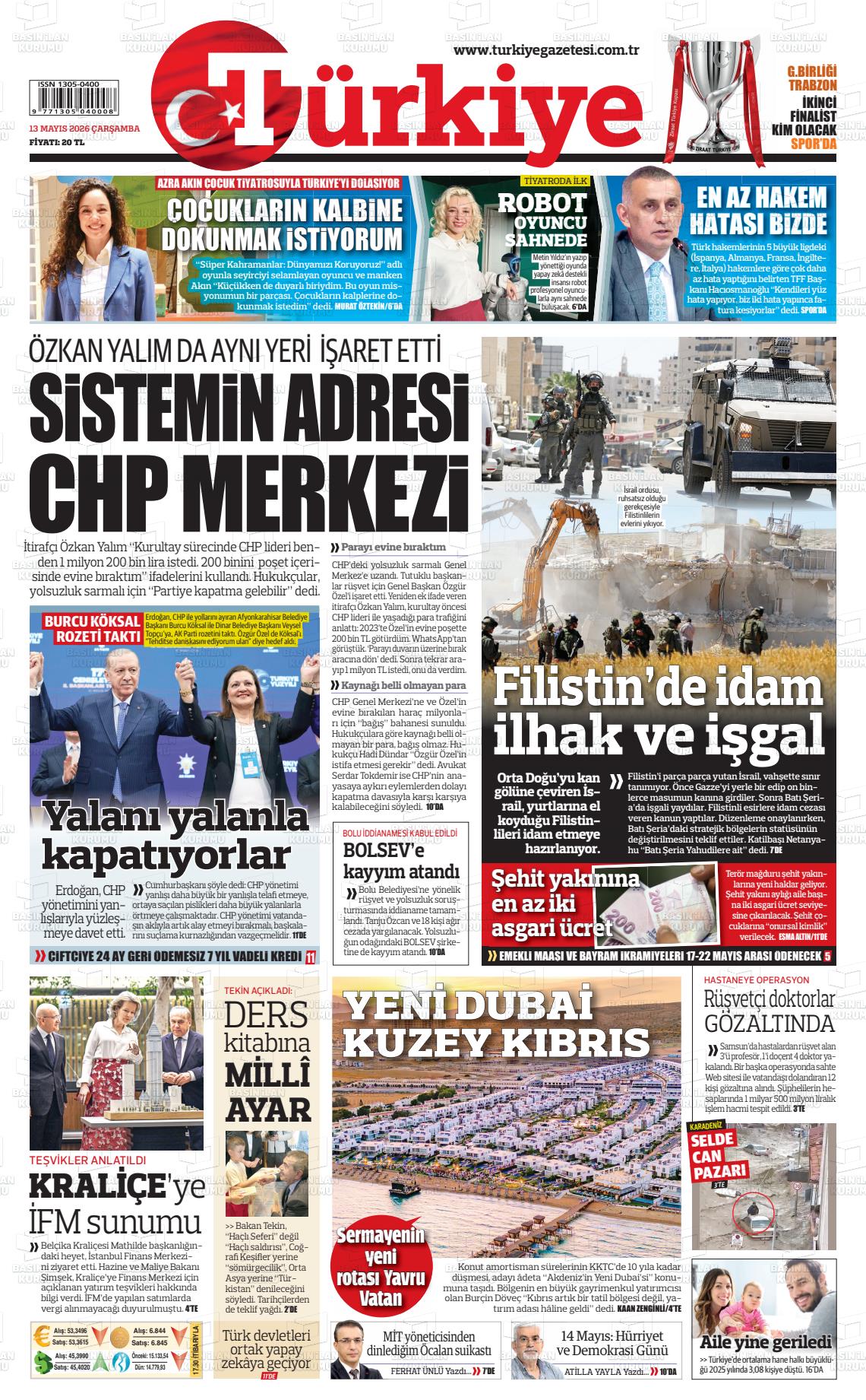 Türkiye Gazetesi 13.05.2026