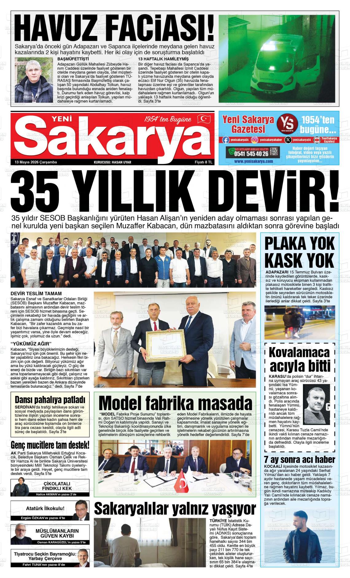 Sakarya Yeni 13.05.2026