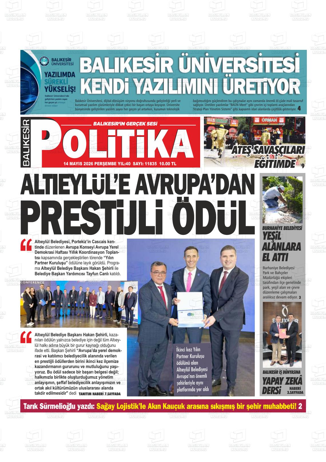 Balikesir Politika 14.05.2026