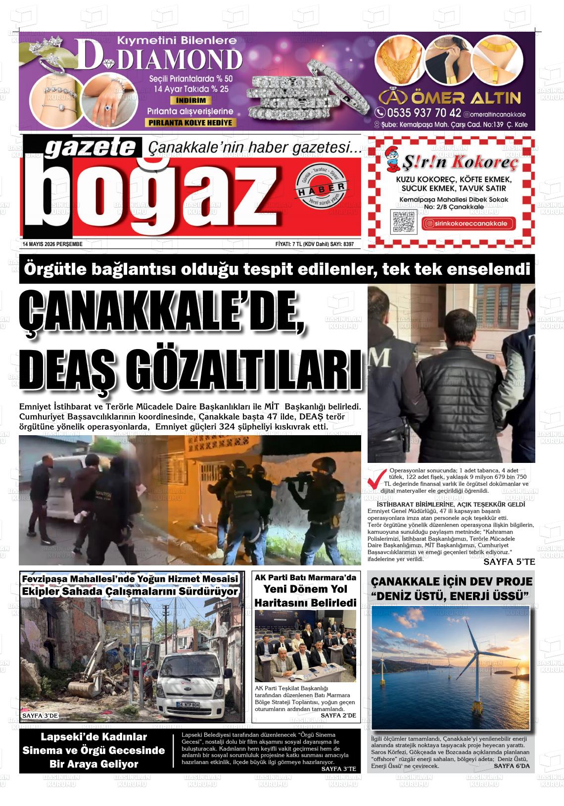 Canakkale Bogaz 14.05.2026