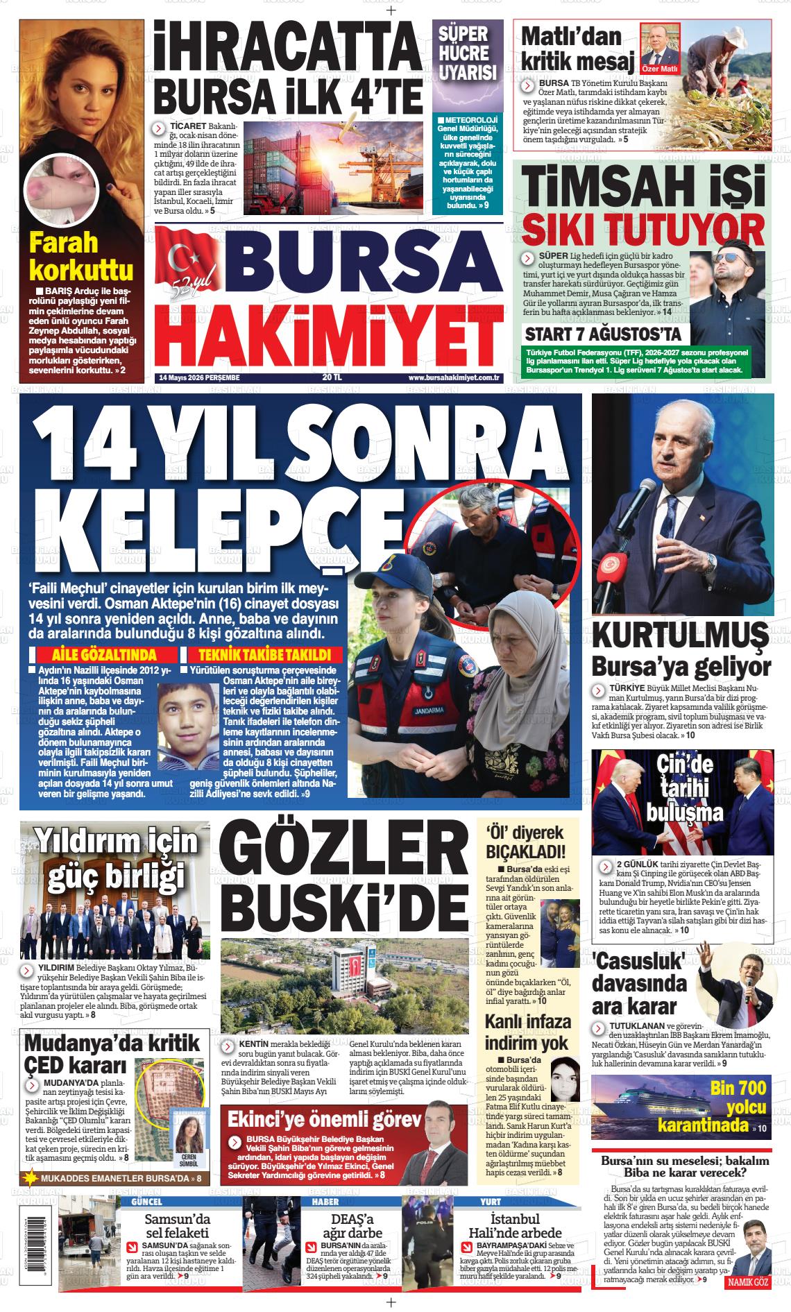 Bursa Hakimiyet 14.05.2026