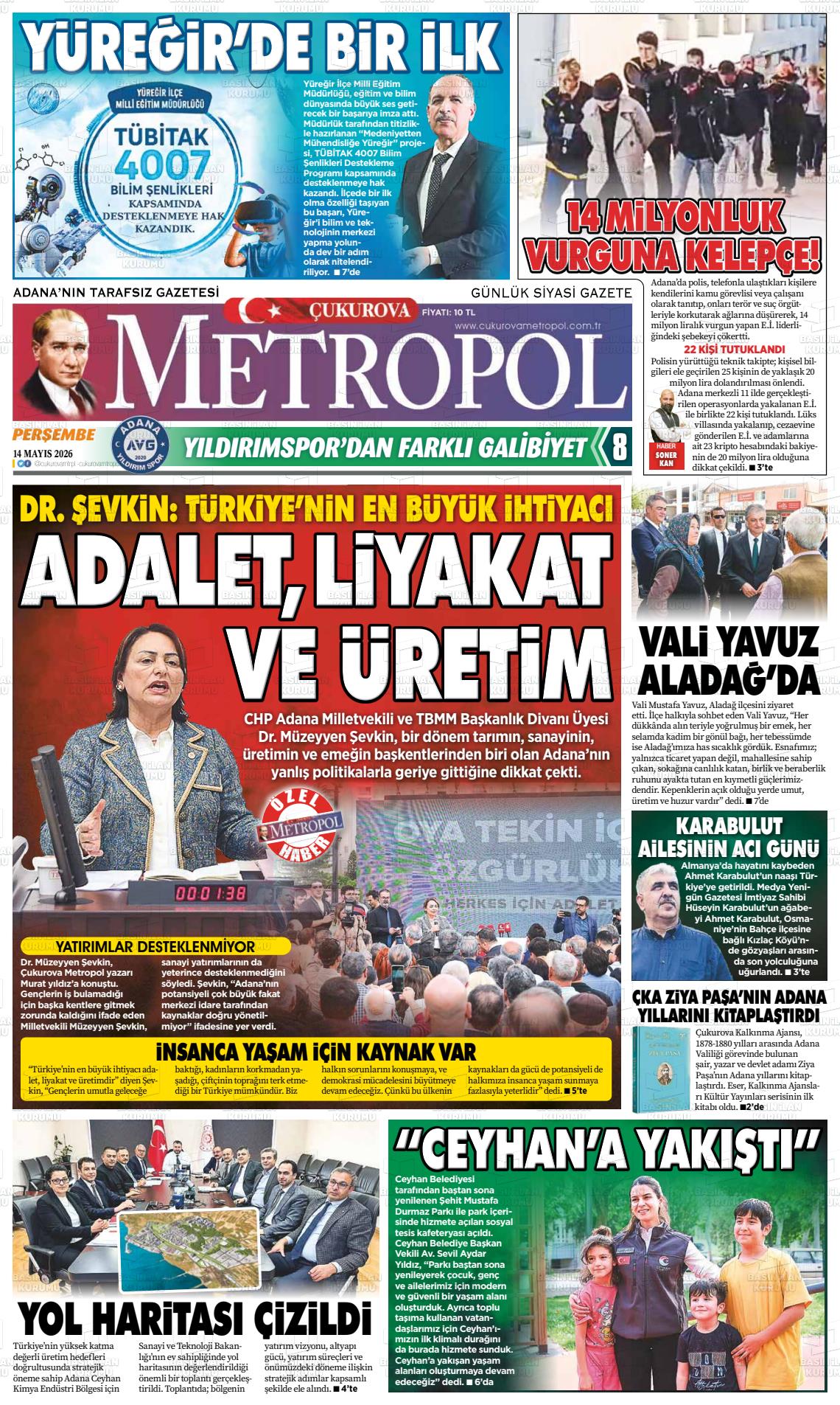 Adana Cukurovametropol 14.05.2026