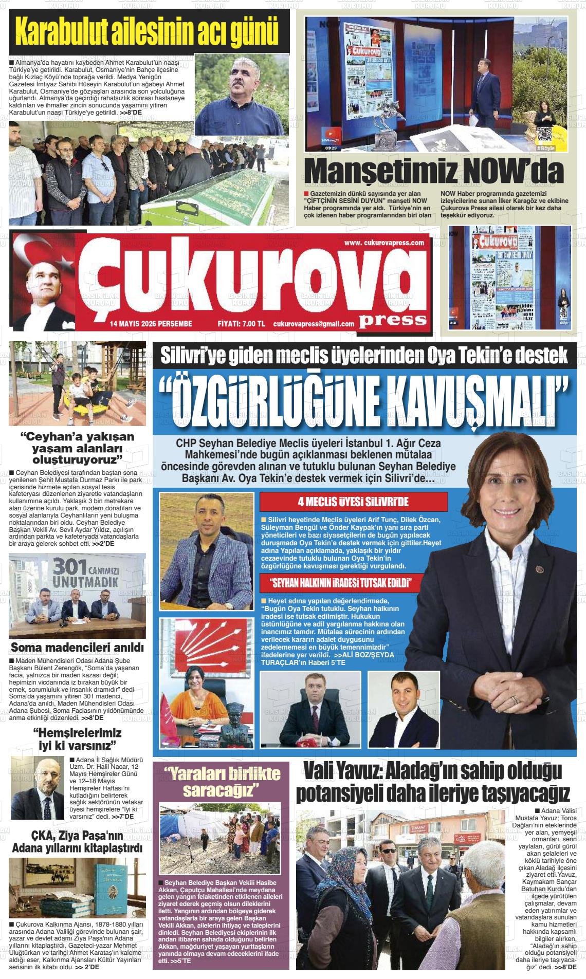 Adana Cukurovapress 14.05.2026