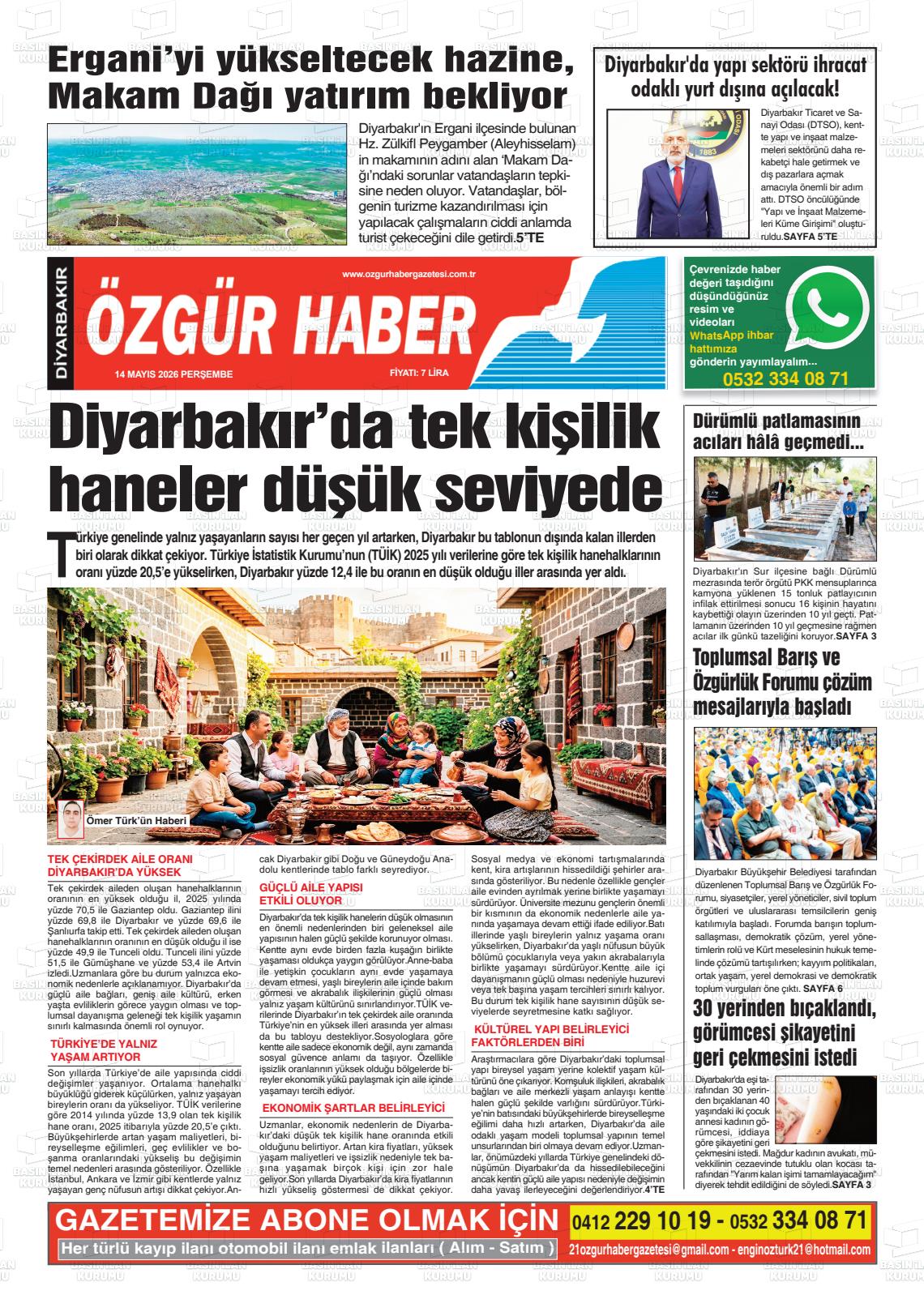 Diyarbakir Ozgurhaber 14.05.2026
