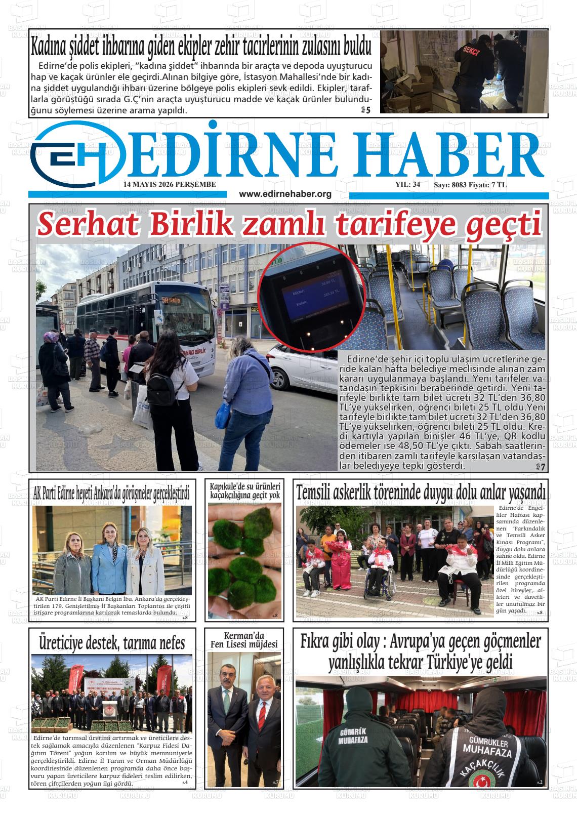 Edirne Haber 14.05.2026