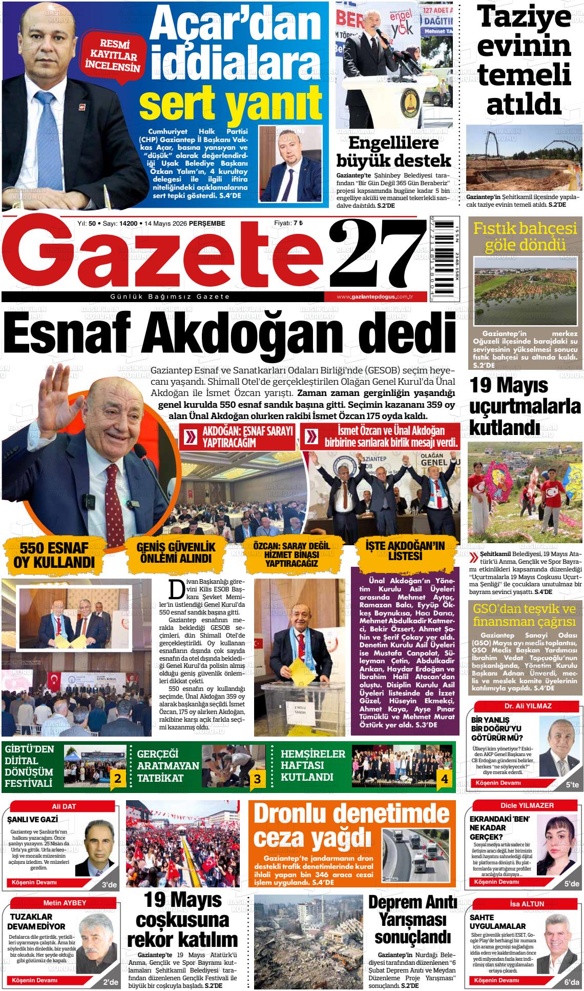 Gaziantep Dogus 14.05.2026