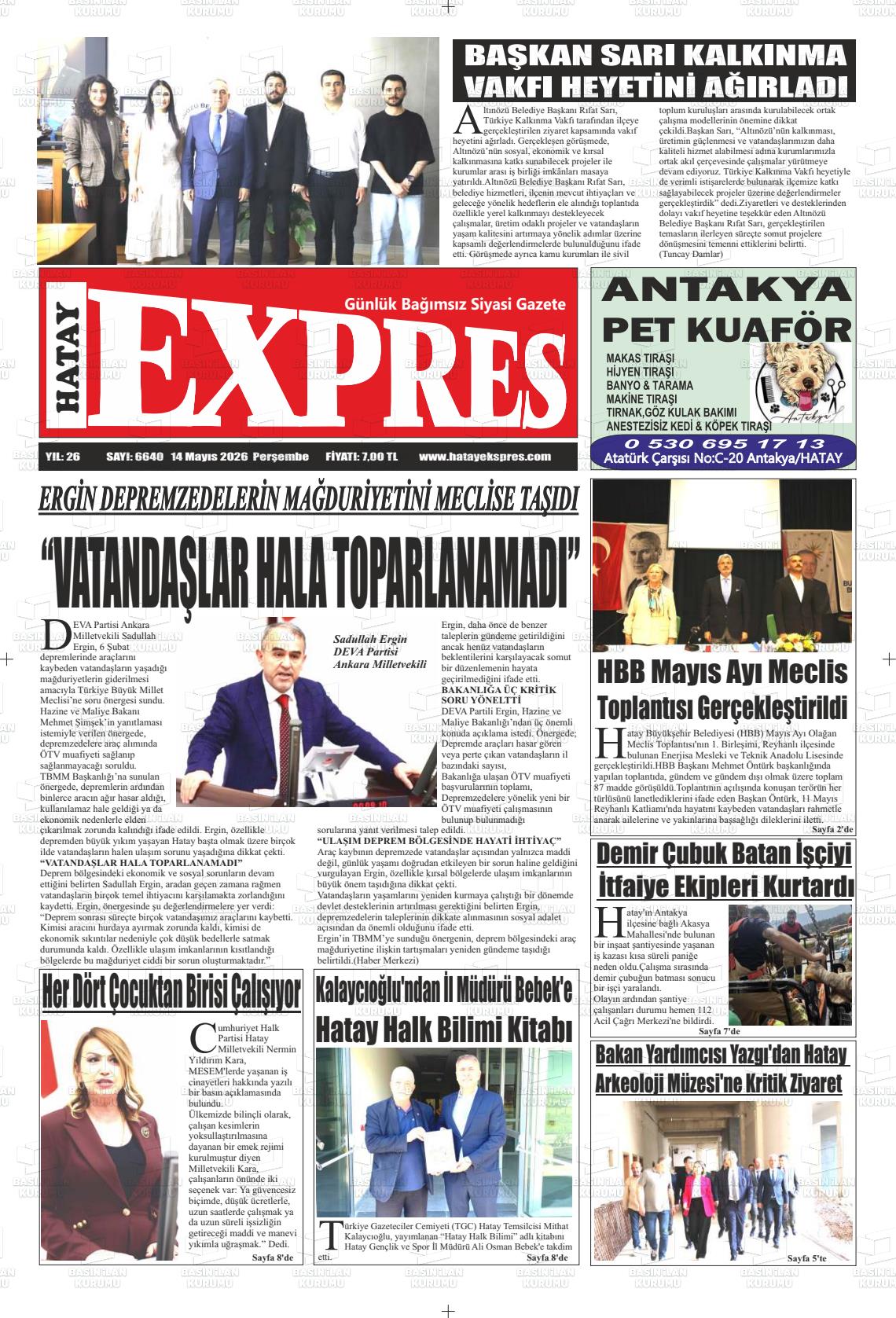 Hatay Expres 14.05.2026
