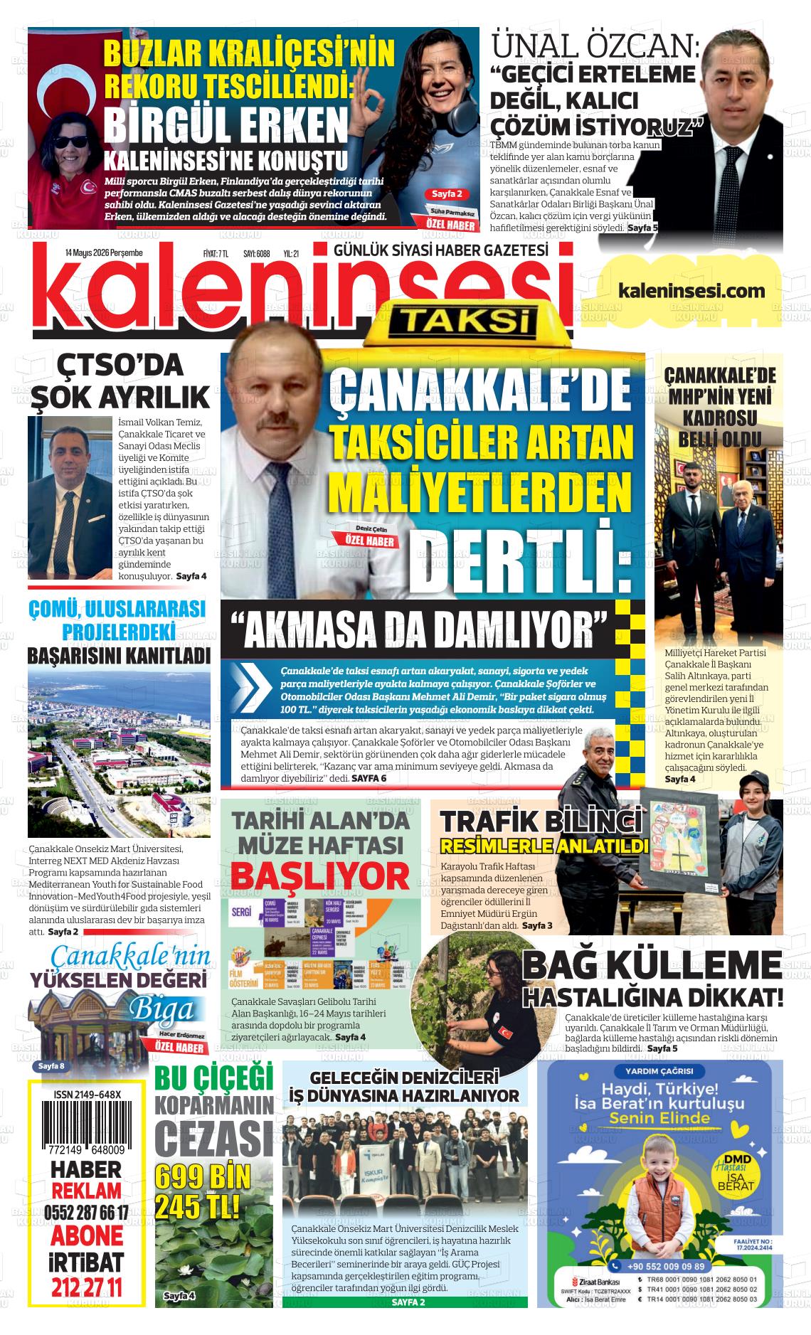 Canakkale Kaleninsesi 14.05.2026