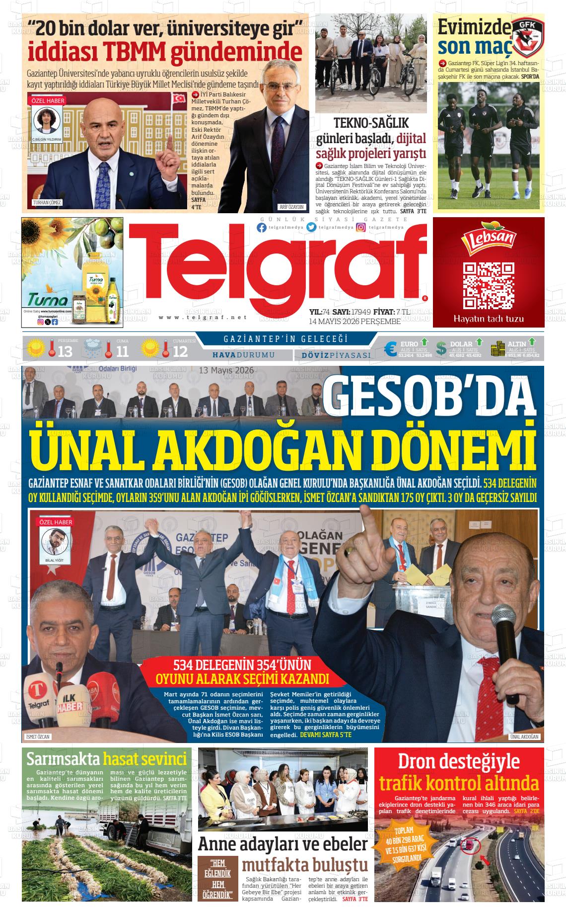 Gaziantep Telgraf 14.05.2026