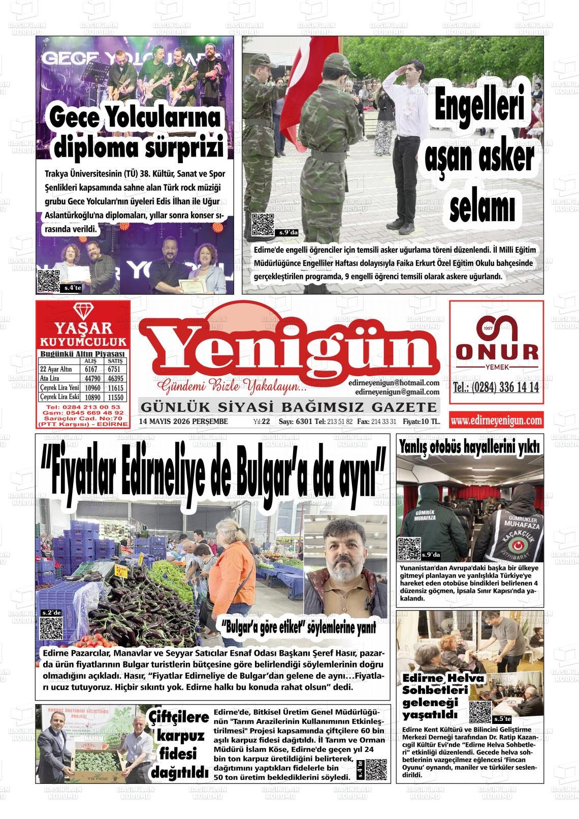 Izmir Yenigun 14.05.2026