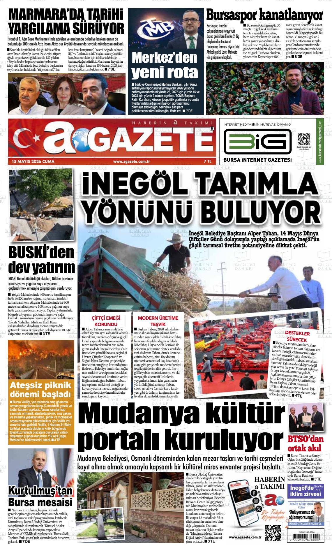 Bursa Agazete 15.05.2026