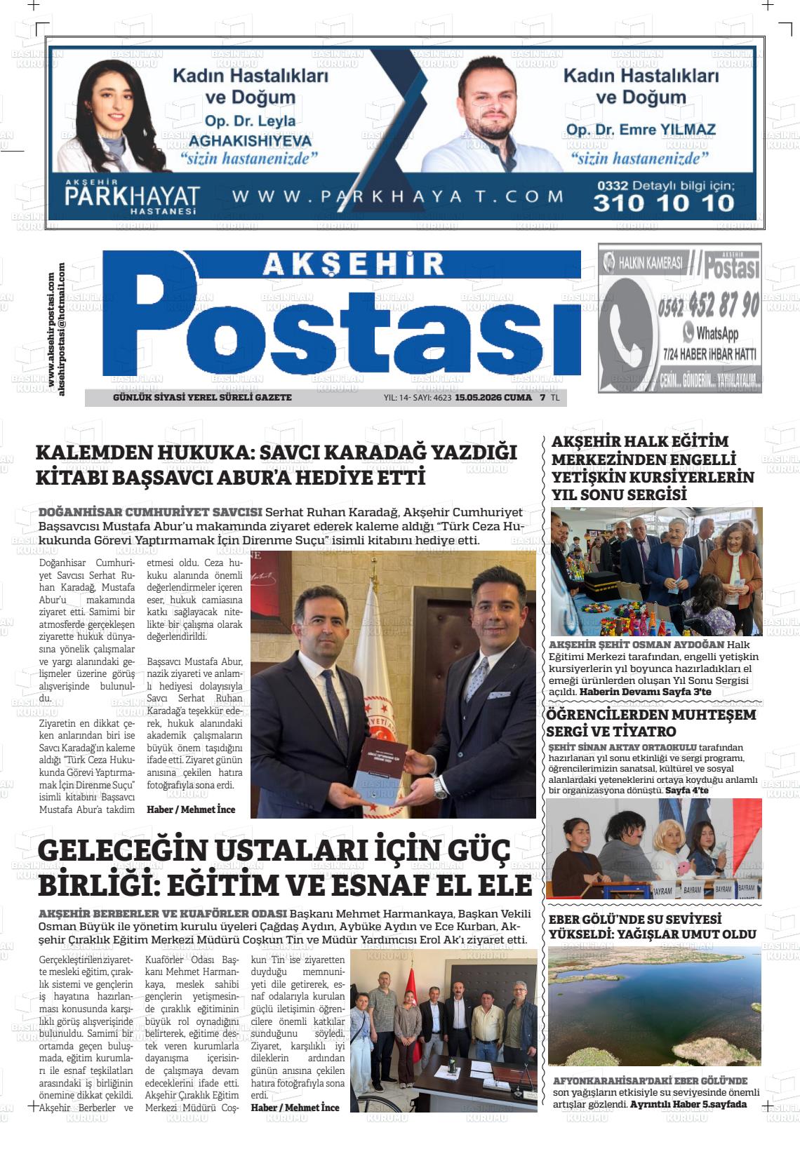 Konya Aksehirpostasi 15.05.2026