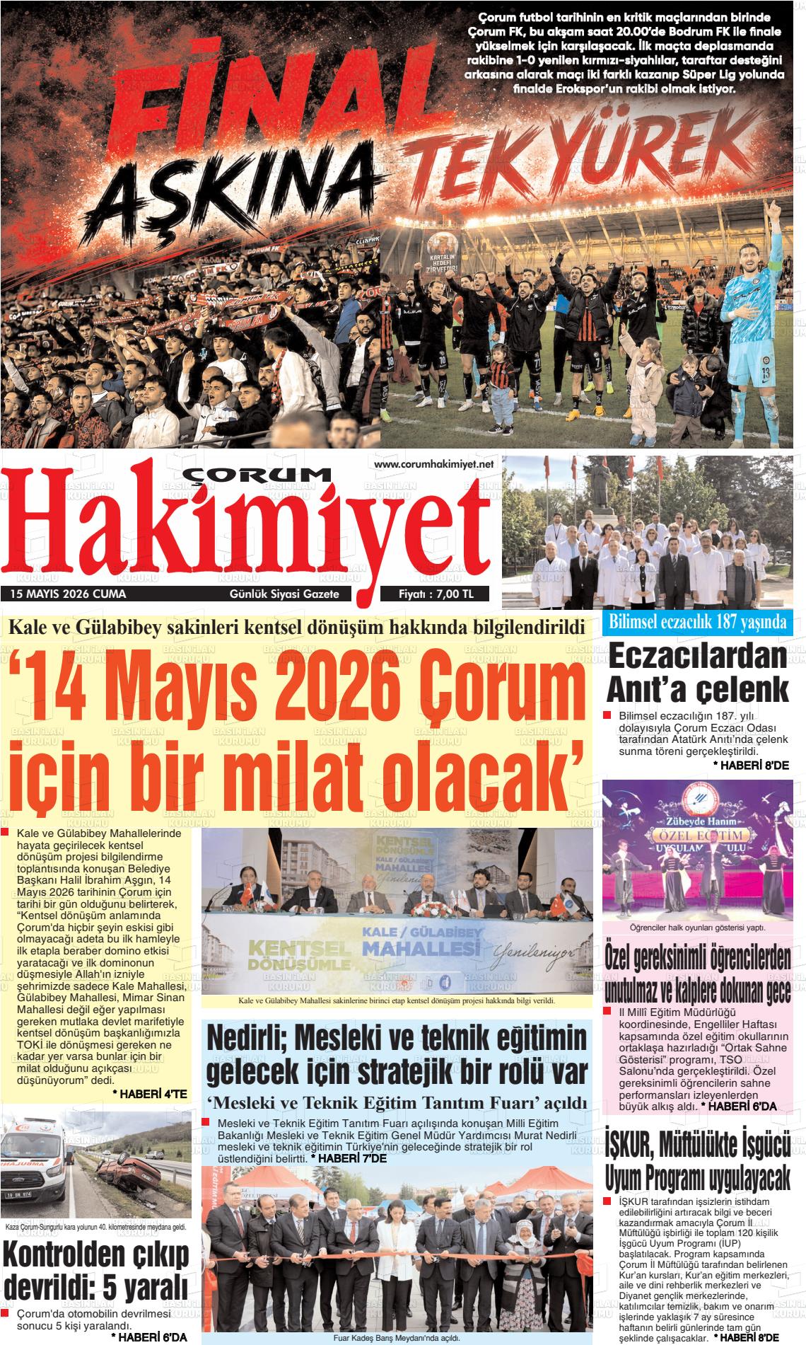 Corum Hakimiyet 15.05.2026