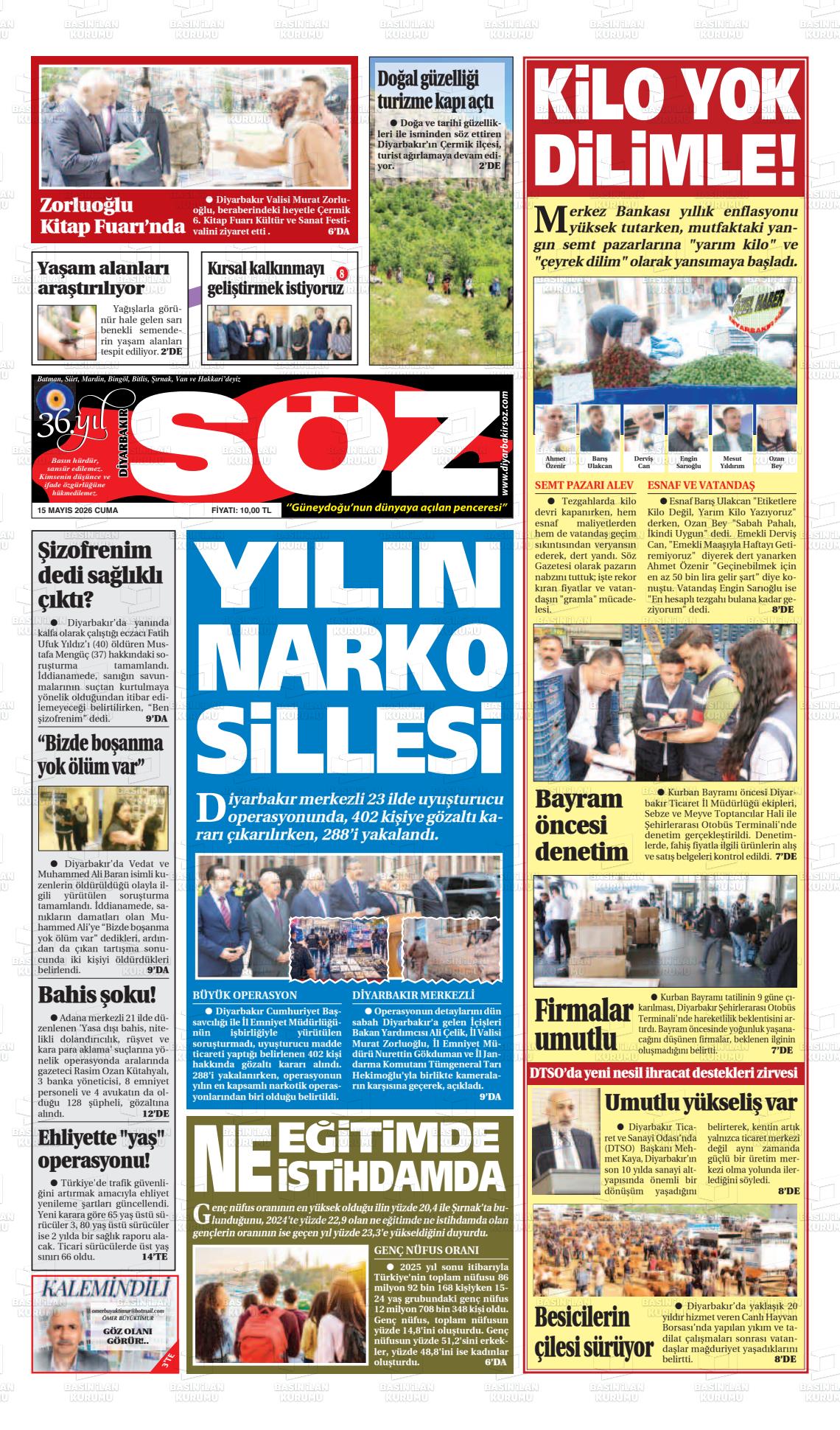 Diyarbakir Soz 15.05.2026