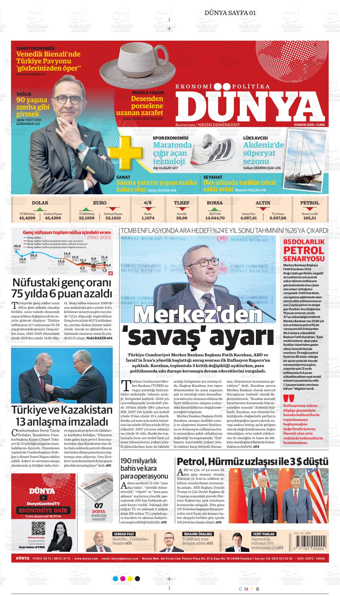 Dünya Gazetesi 15.05.2026