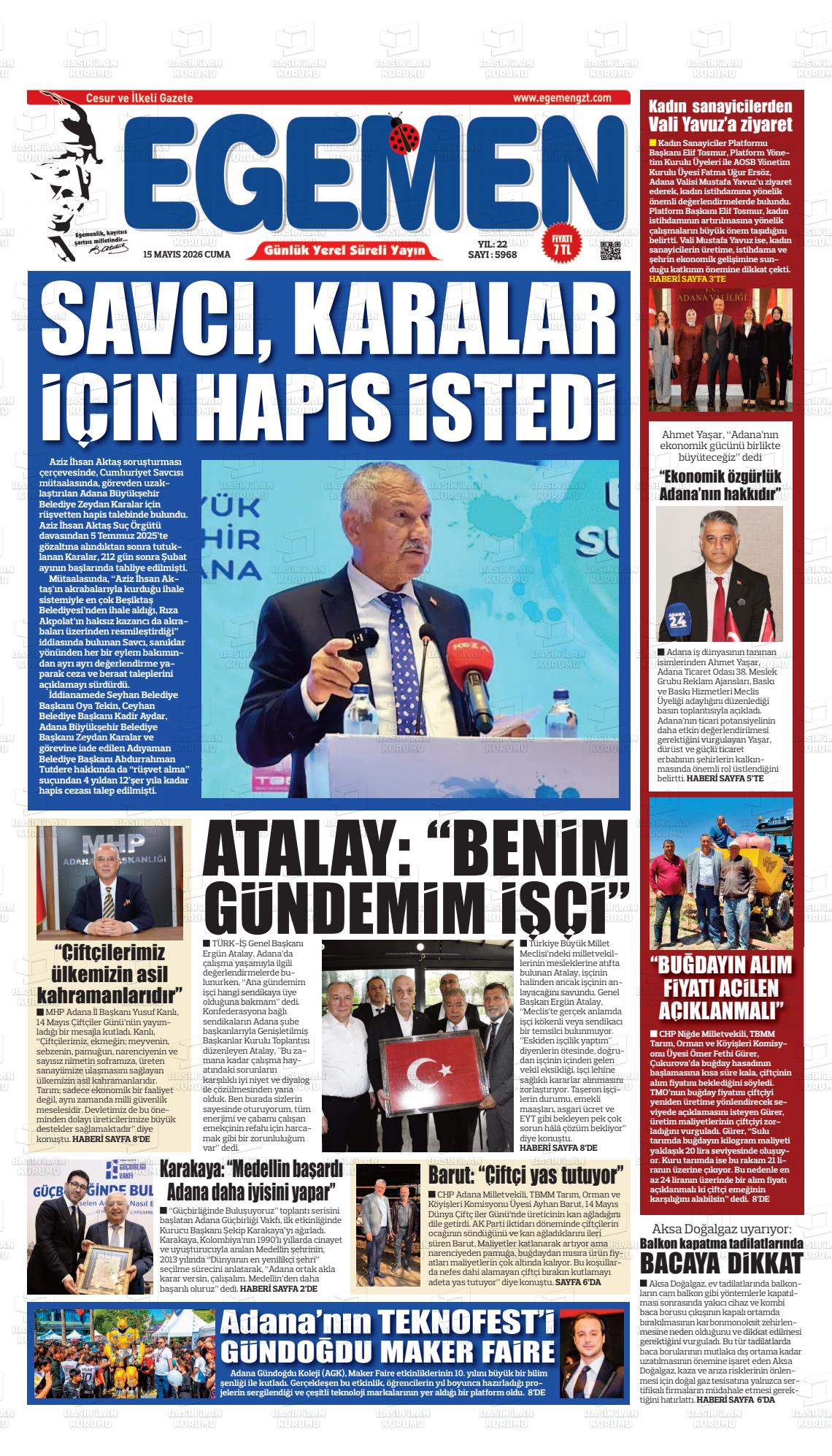 Adana Egemen 15.05.2026