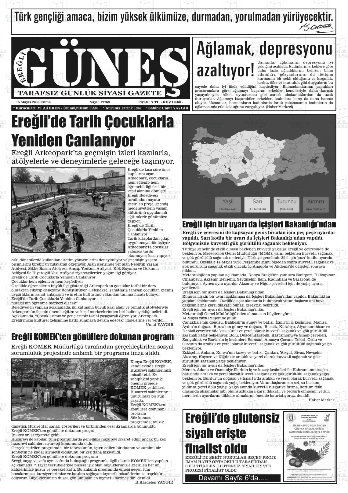 Konya Eregligunes 15.05.2026
