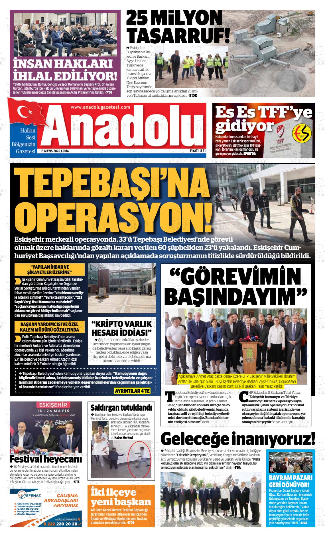 Eskisehir Anadolu 15.05.2026