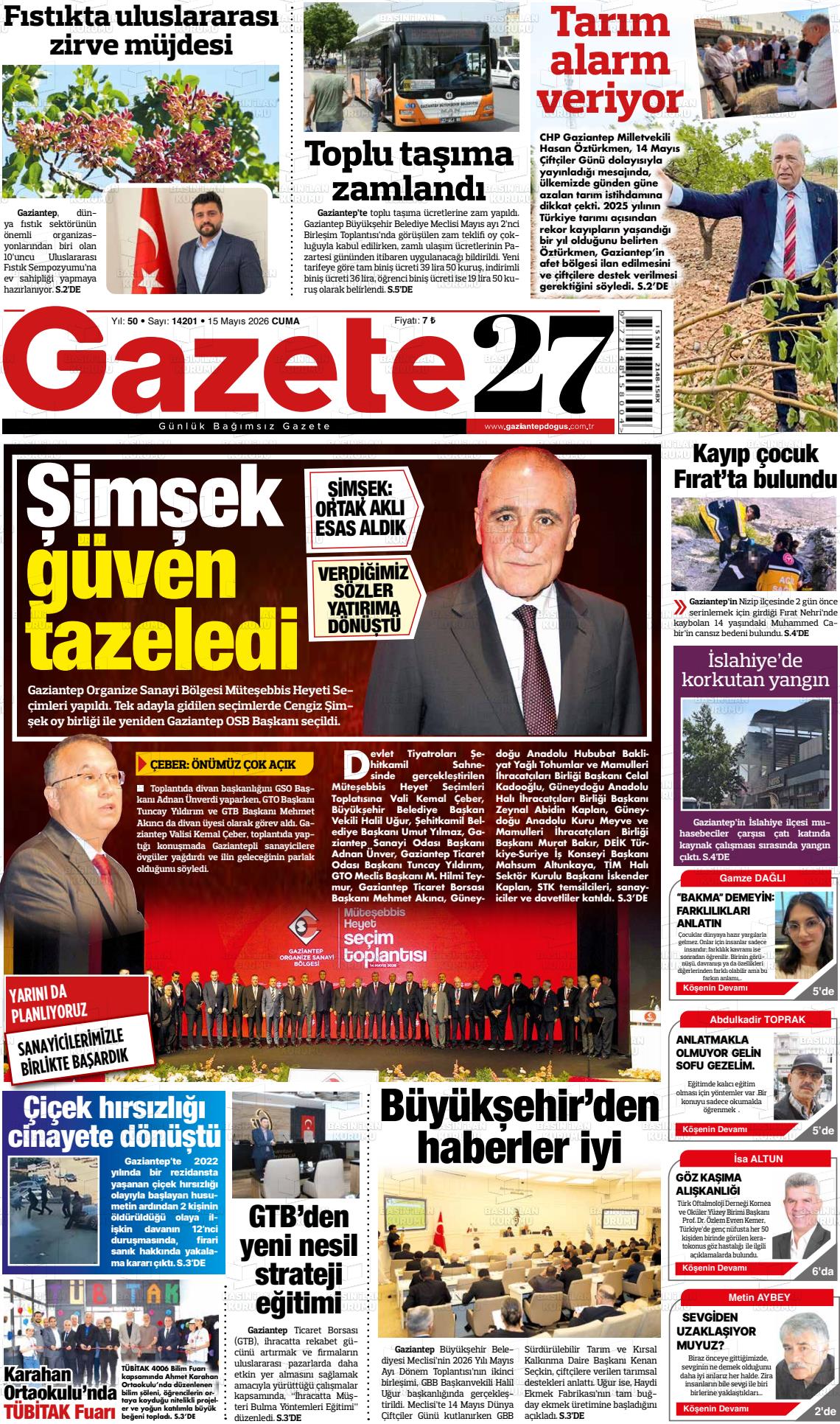 Gaziantep Dogus 15.05.2026