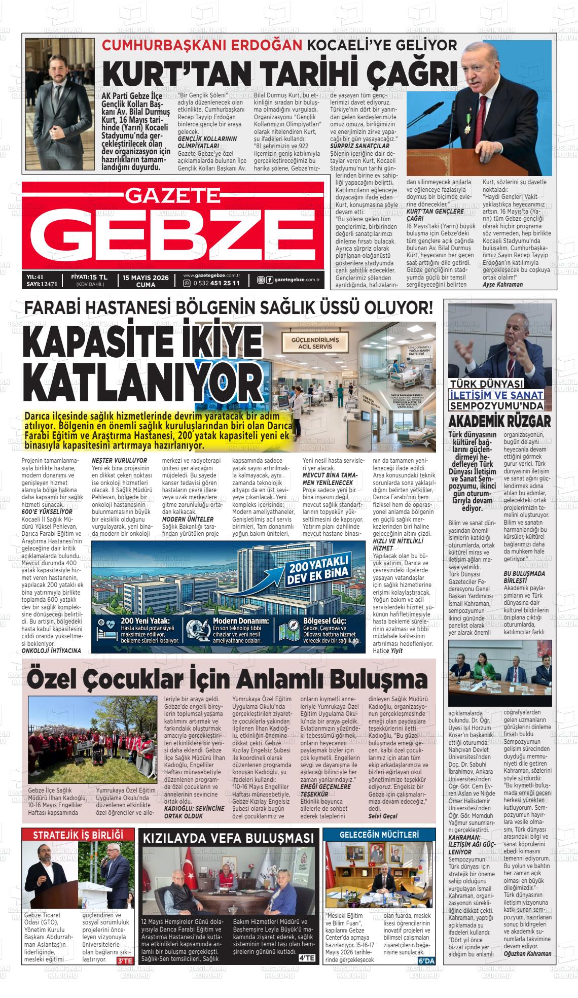 Kocaeli Gebze 15.05.2026