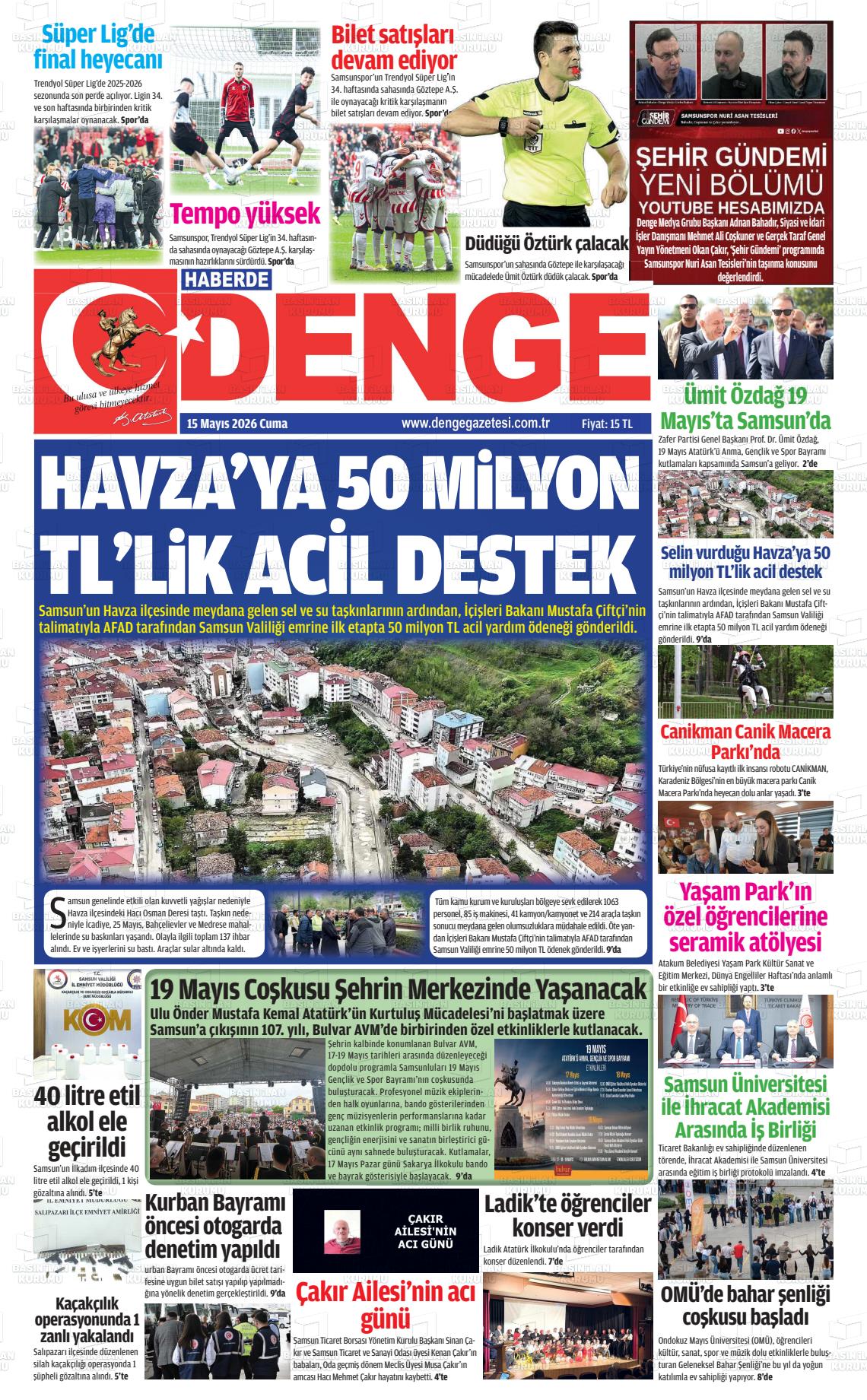 Samsun Haberdedenge 15.05.2026