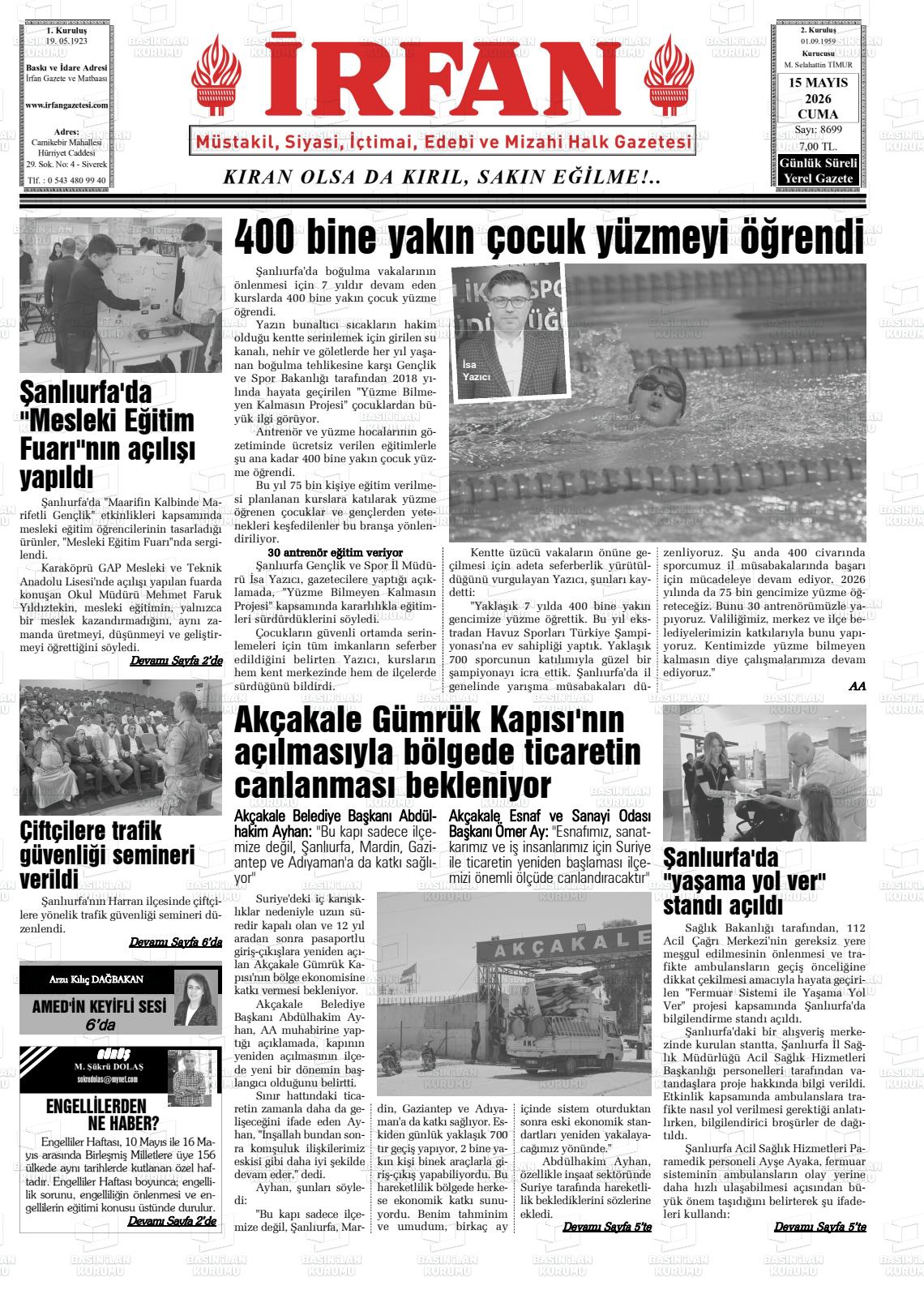 Sanliurfa Irfan 15.05.2026