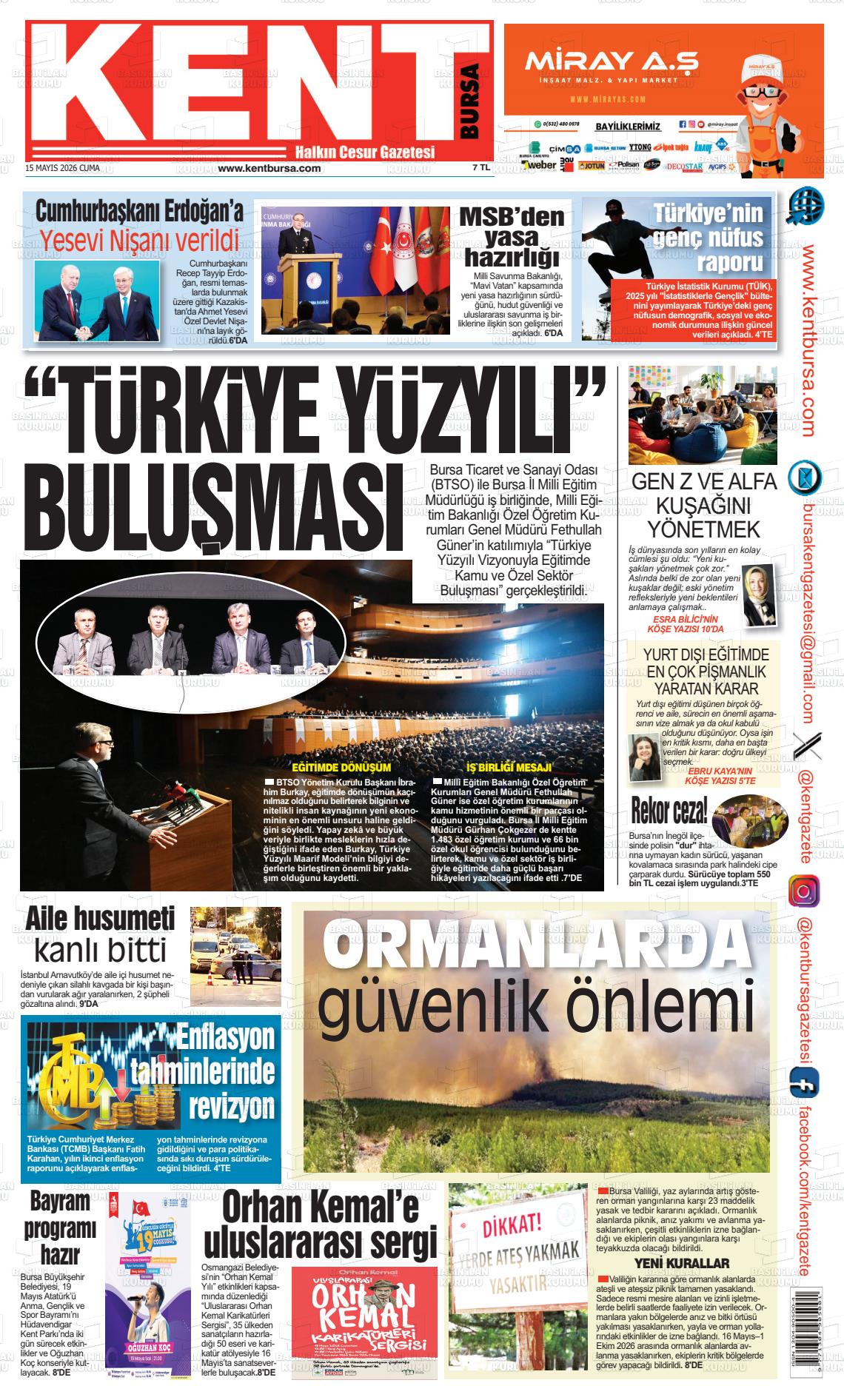 Bursa Kent 15.05.2026