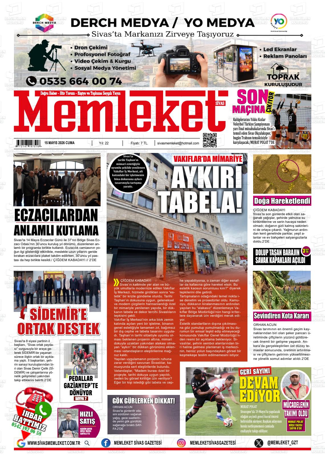 Sivas Memleket 15.05.2026